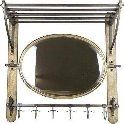 Mirror Shelf with Hooks