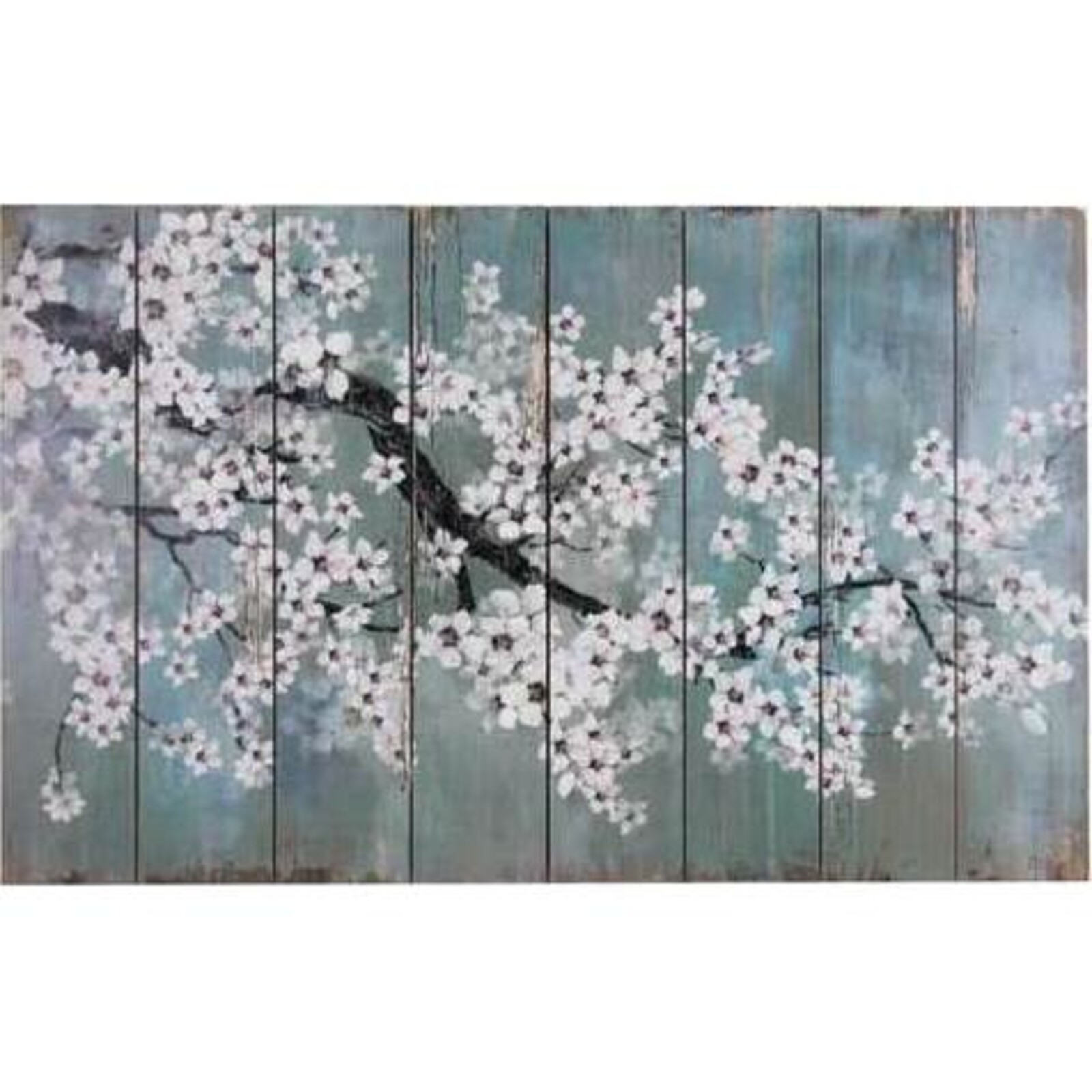 Wood Print Spring Blossom