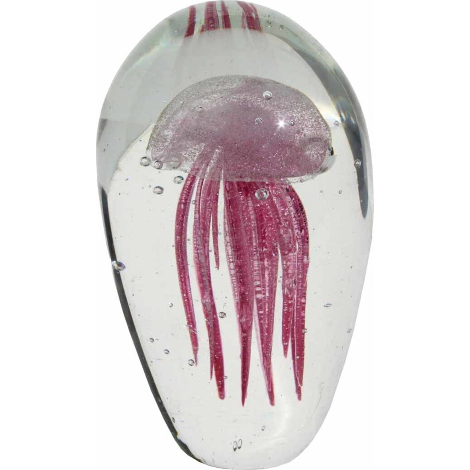 Glass Weight - Jellyfish - Pink small