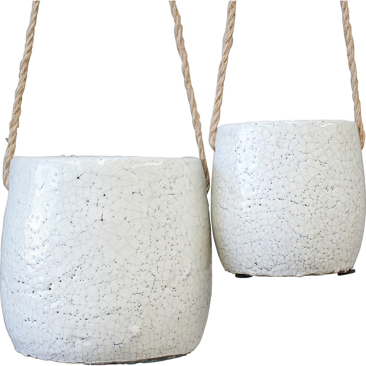 Hanging Pot White S/2