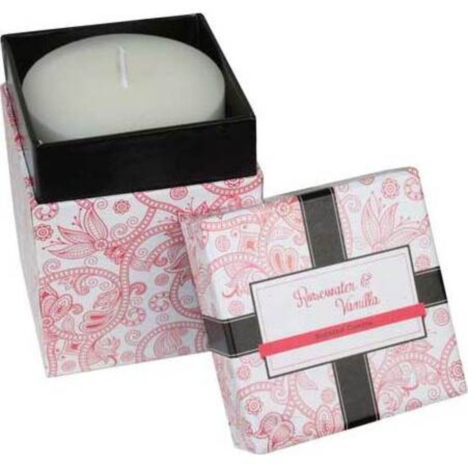 Rosewater and Vanilla Boxed Candle - 10cm