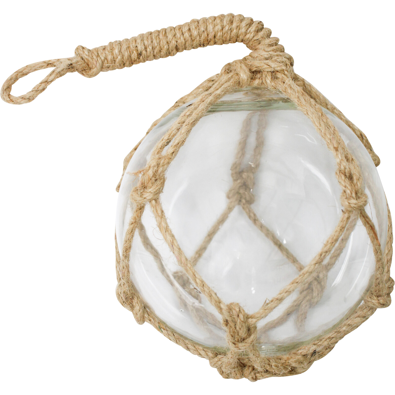 Glass Rope Ball Med Clear