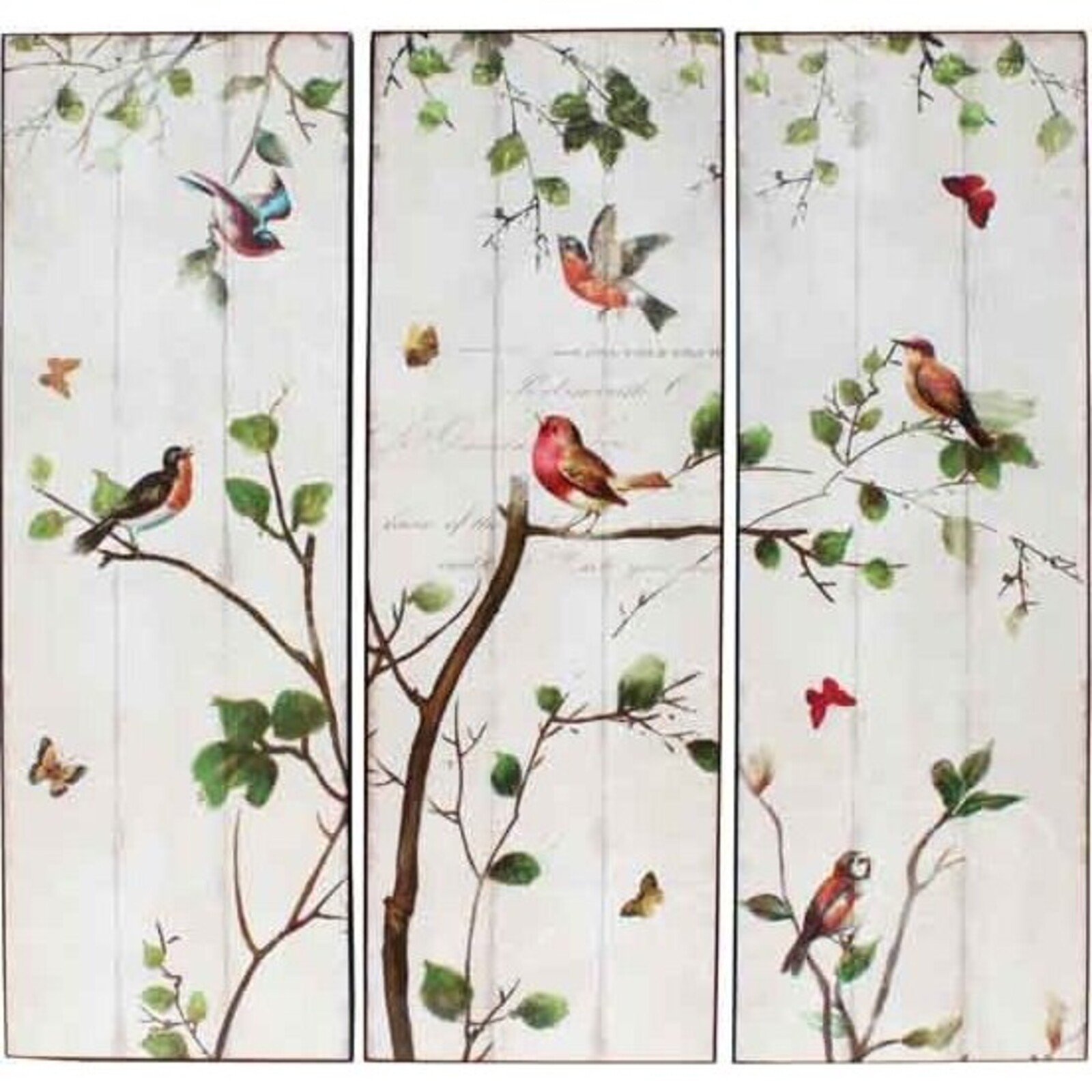 Lacquer Print - Birdy Branch Tryptic