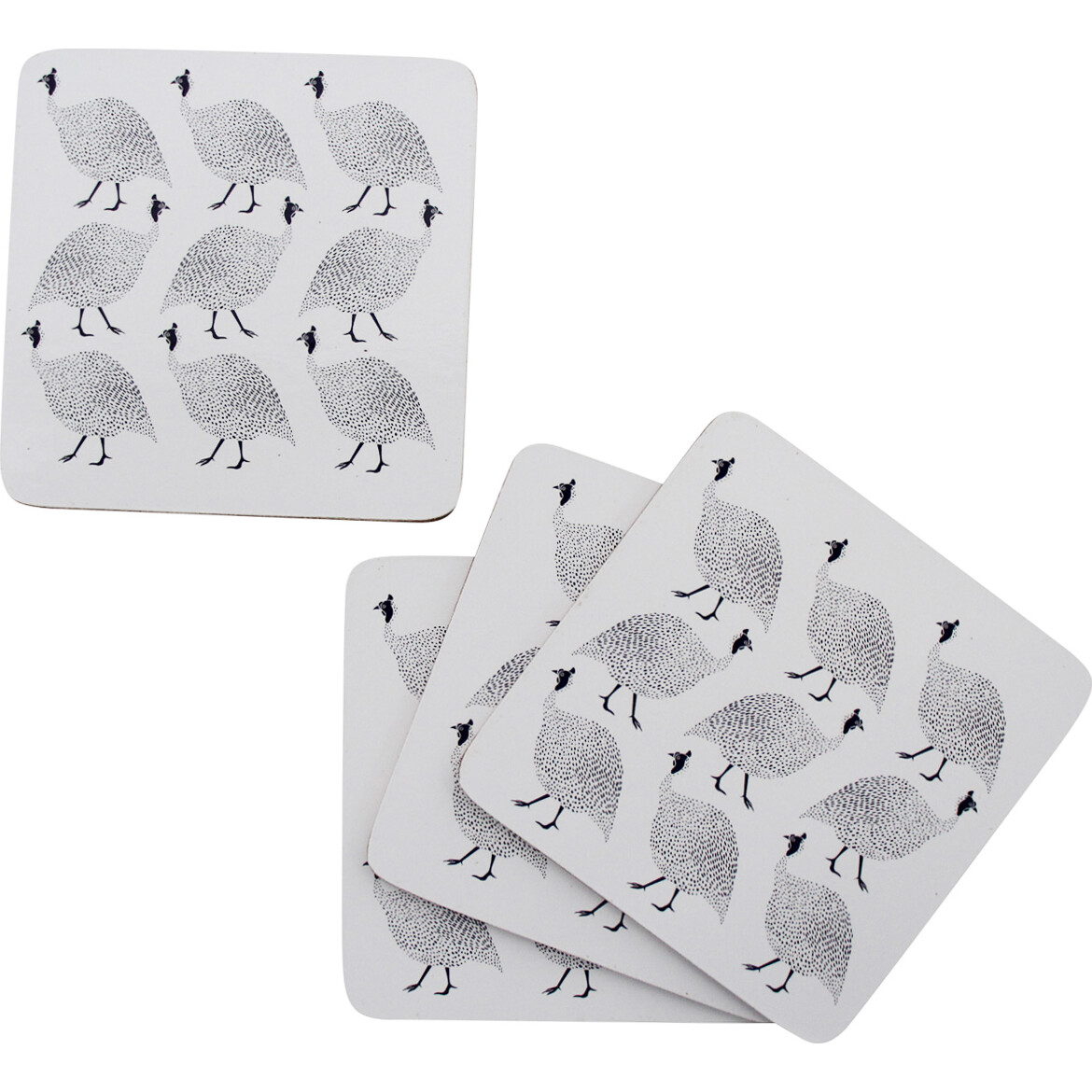 Coasters S/4 Guinea Fowl