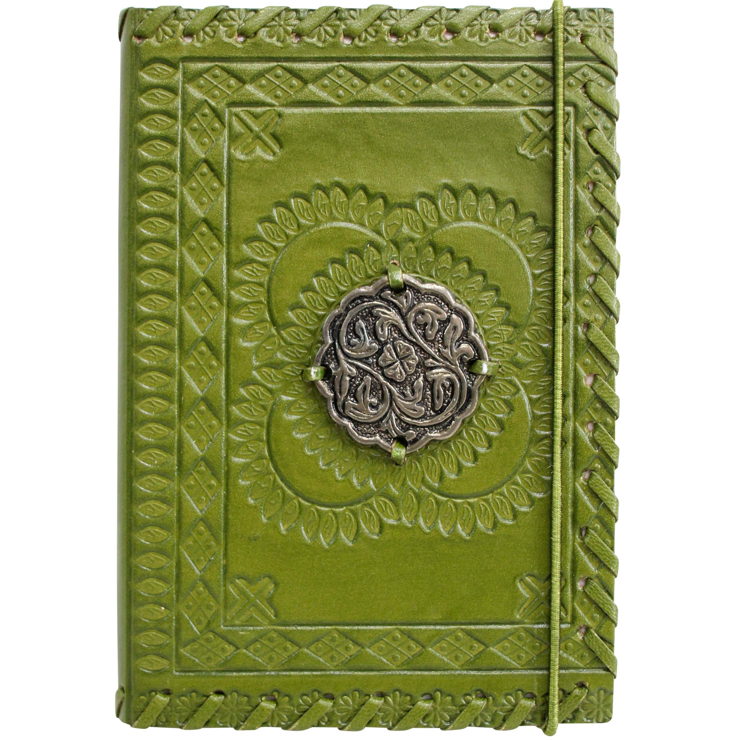 Leather N/Book Olive Medal