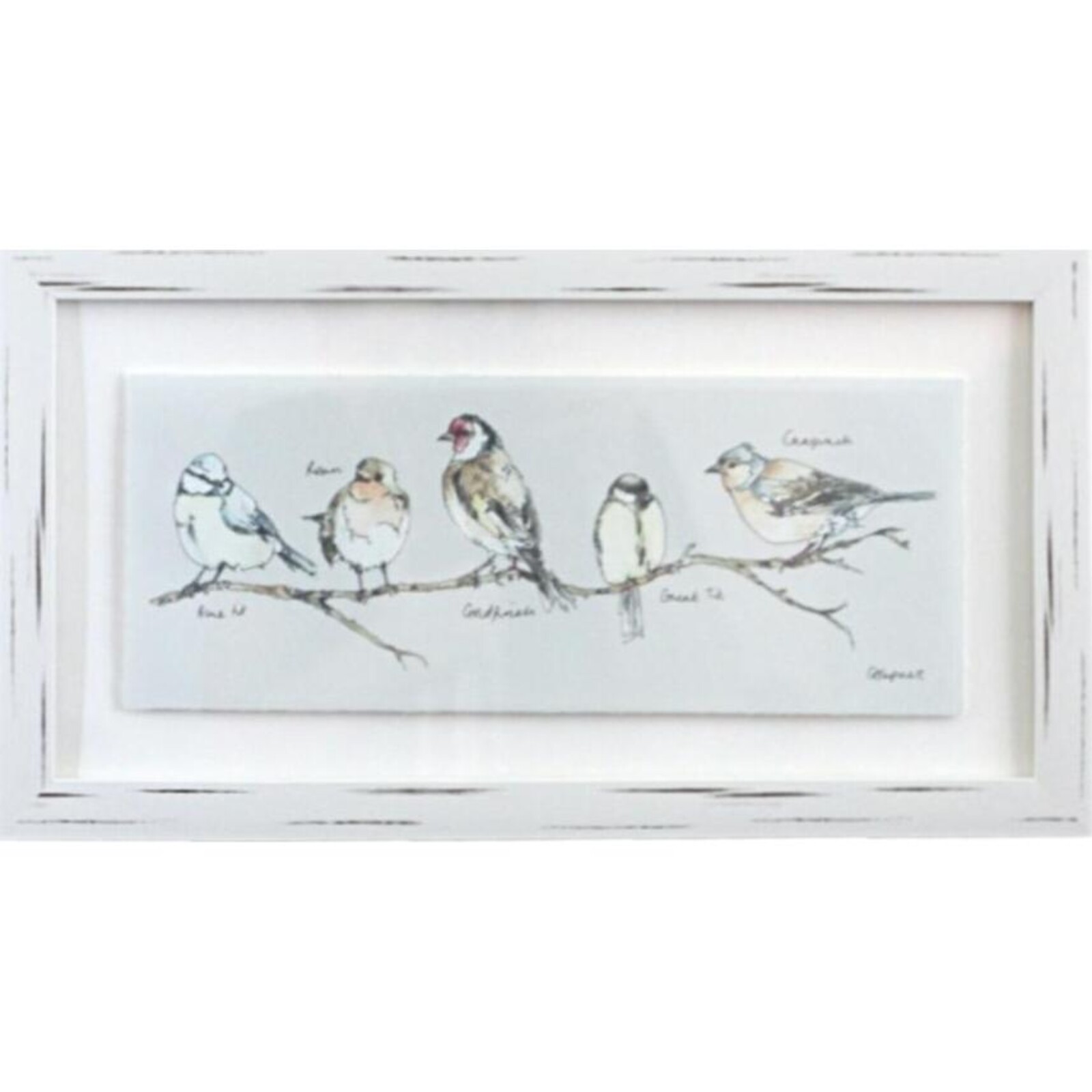 Framed Bird Family