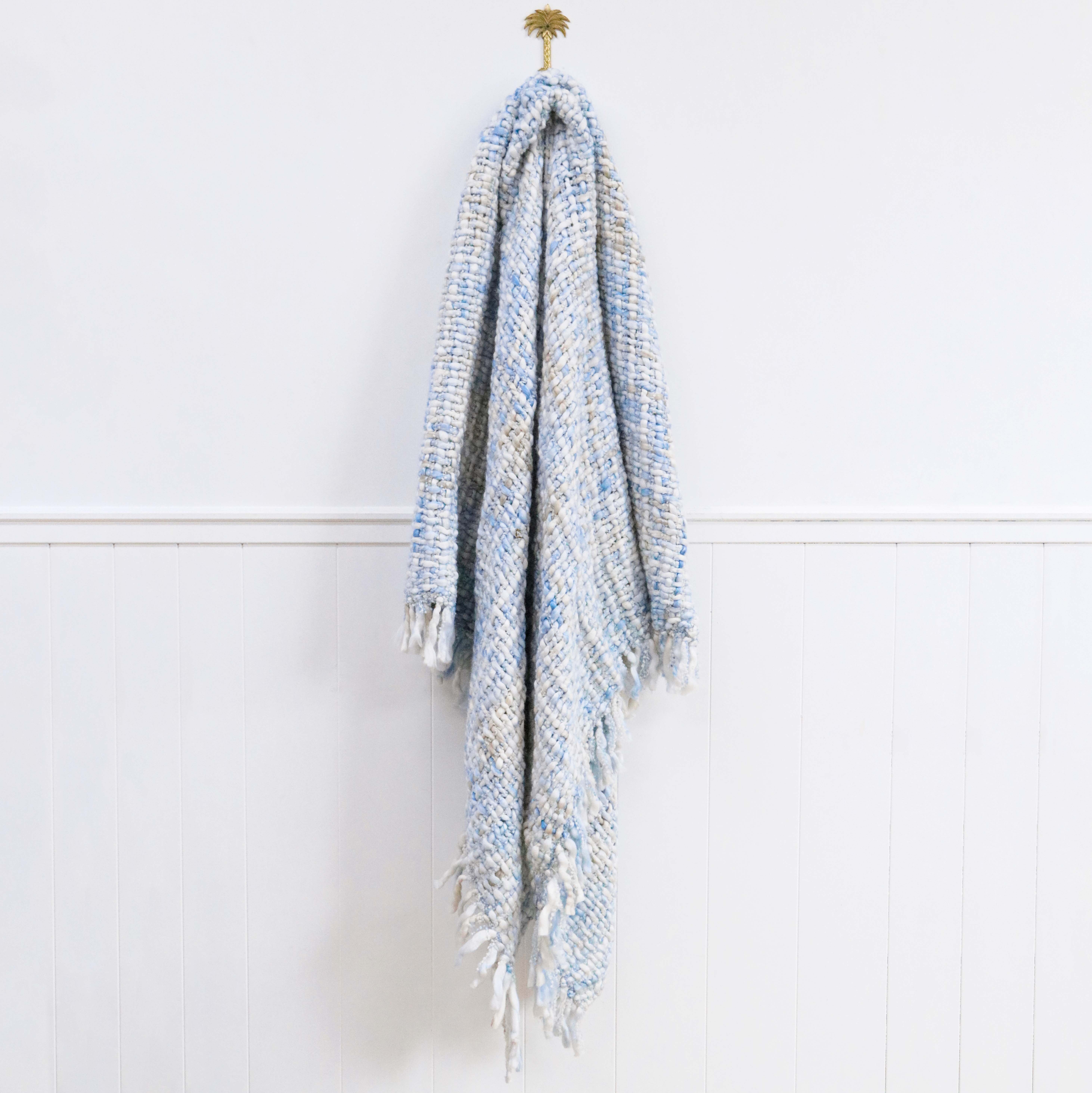 Throw Chunky Knit Soft Sea Breeze