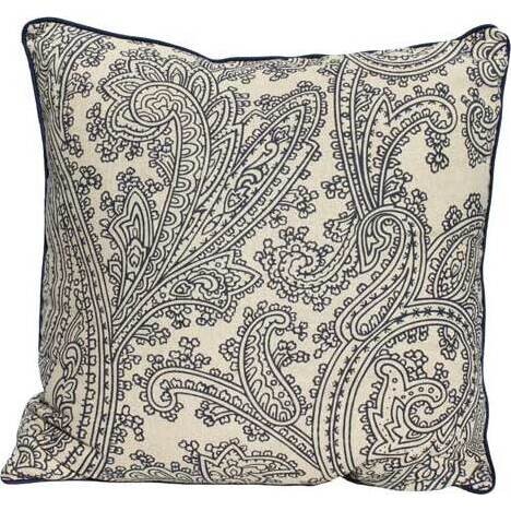 Cushion Paisley Blue Lrg