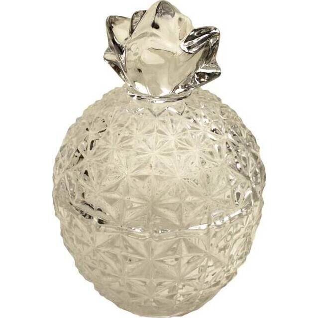 Glass Trinket Box Pineapple