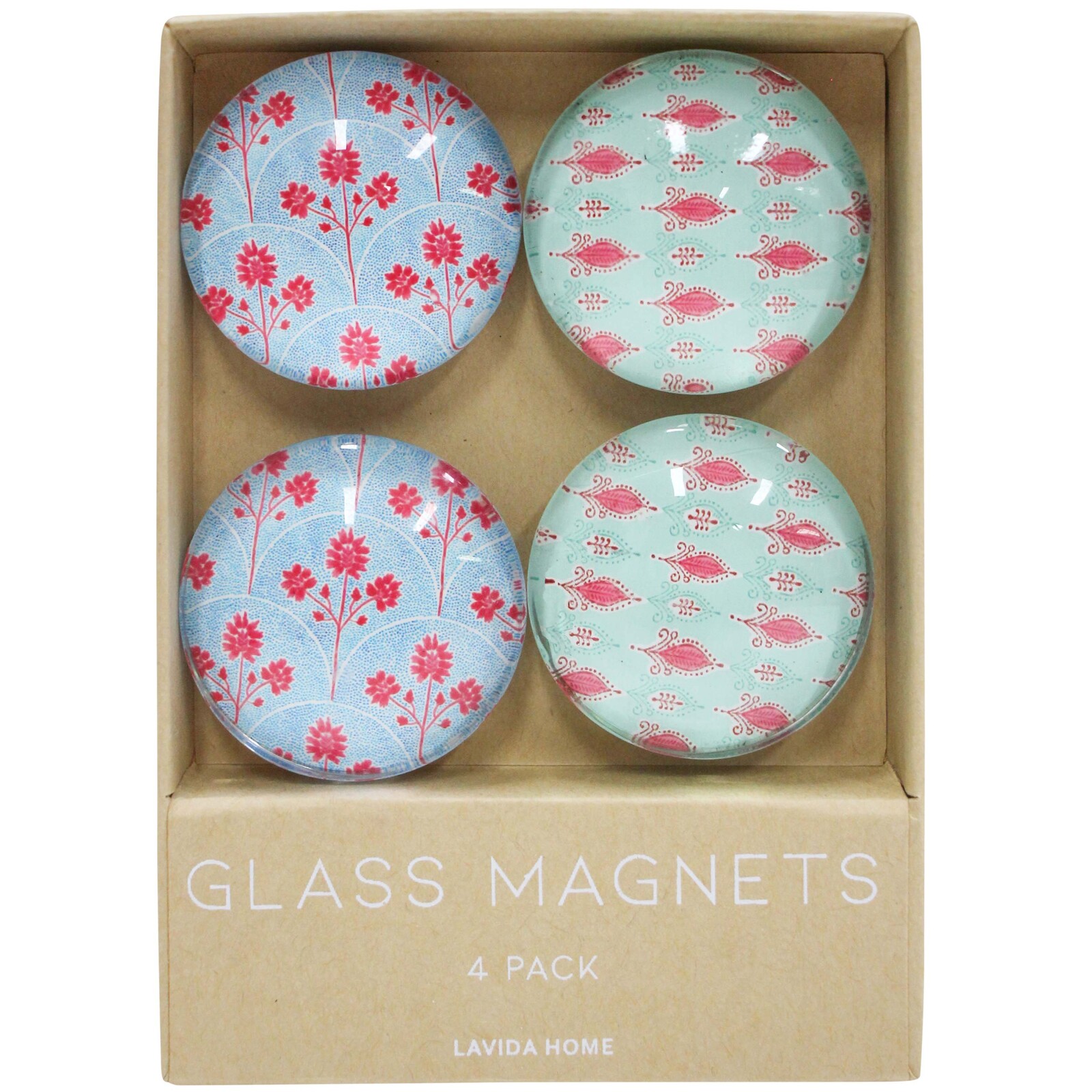 Glass Magnets S/4 Ornamental