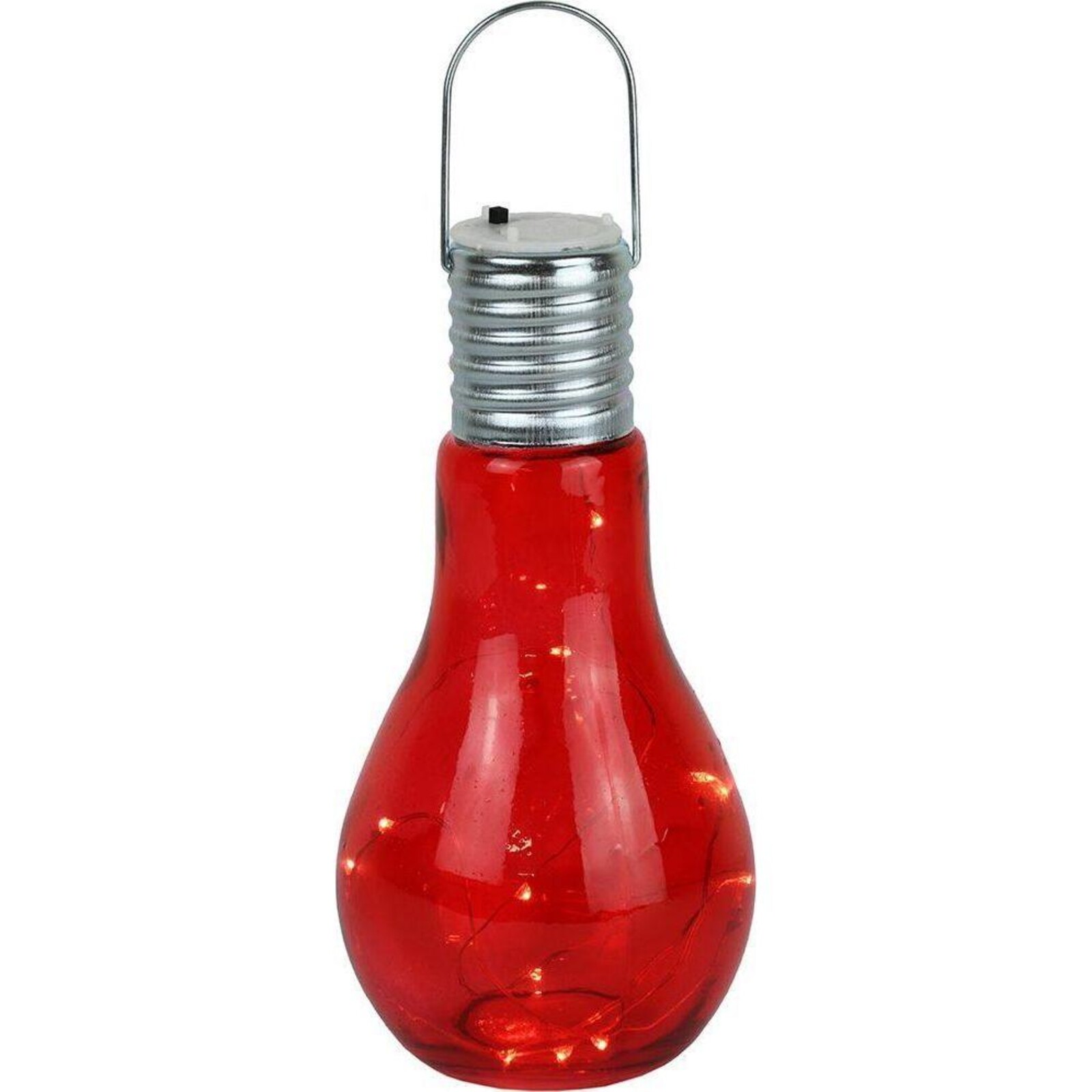Hanging Light Bulb Red Sm