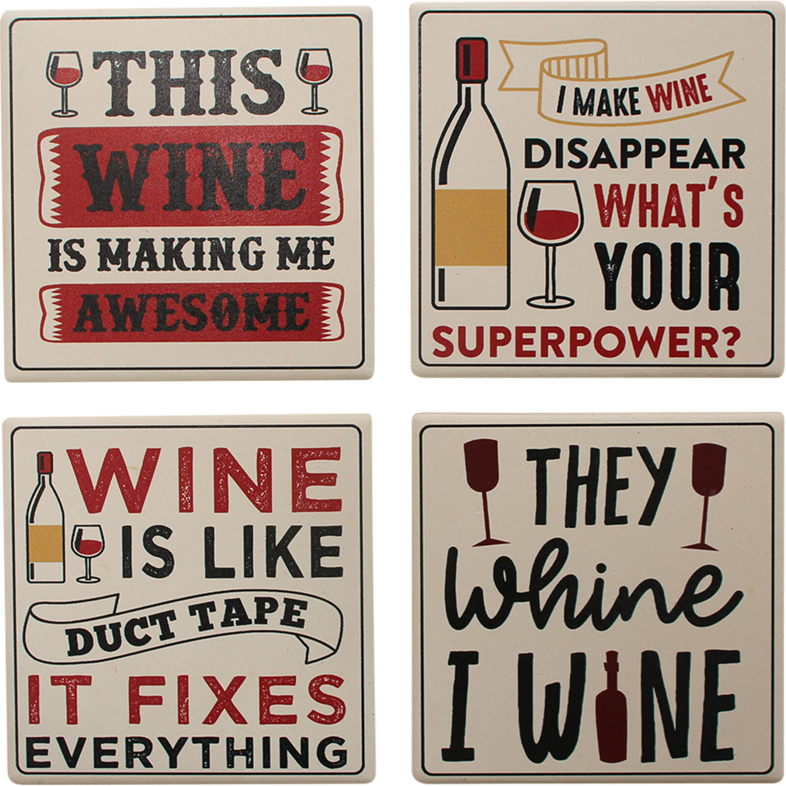 Coasters S/4 Wine