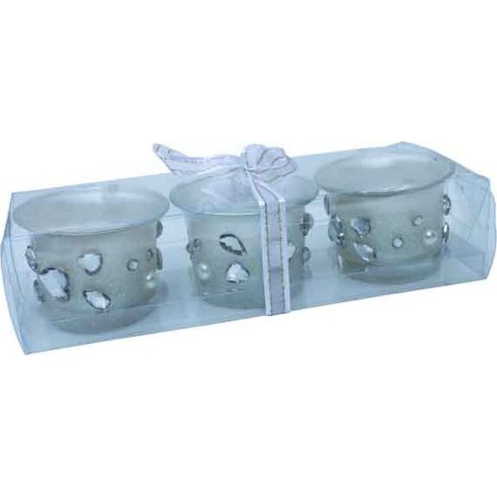 Boxed Votive Frost Hearts S/3
