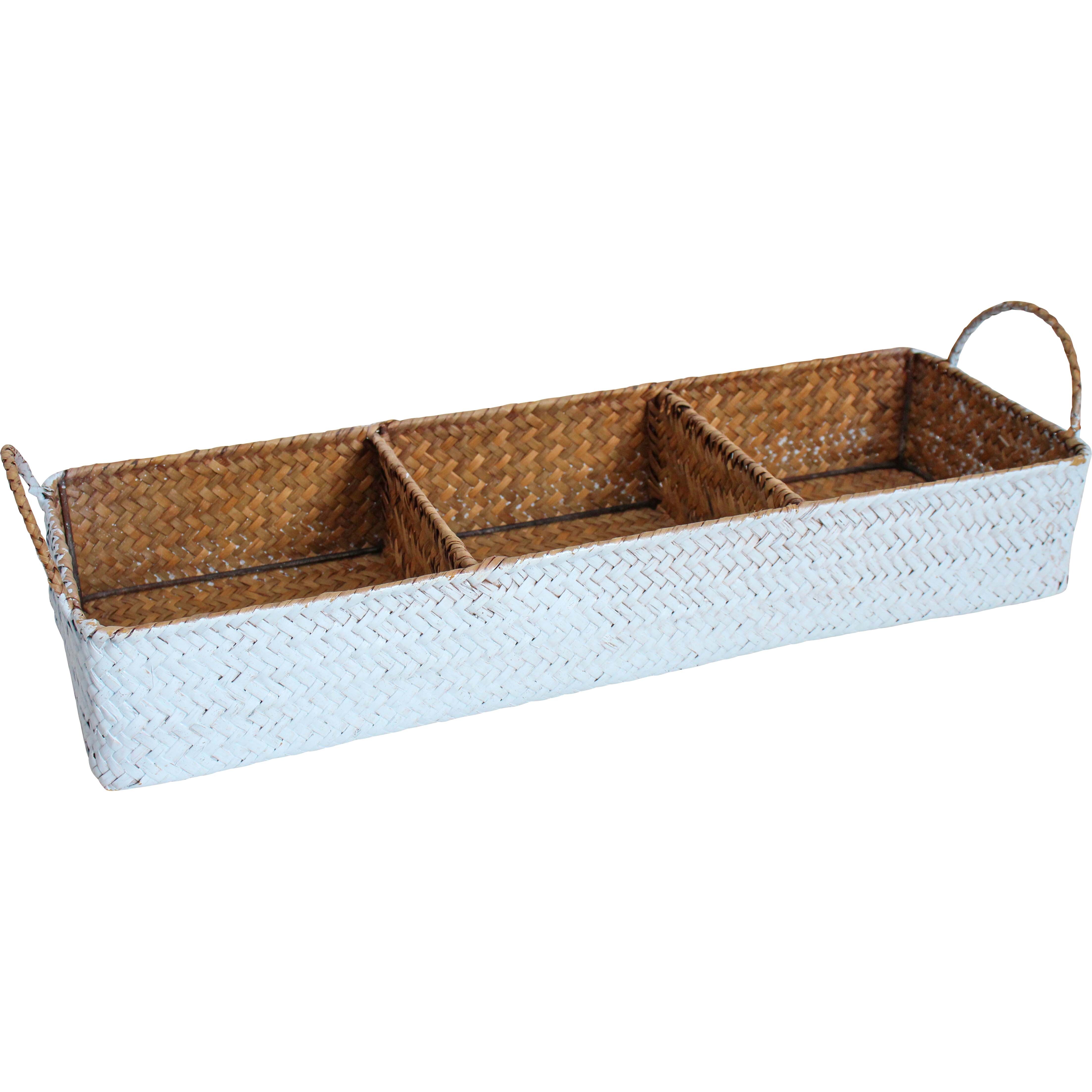 Storage Tray Triple Wash/Blue/Nat