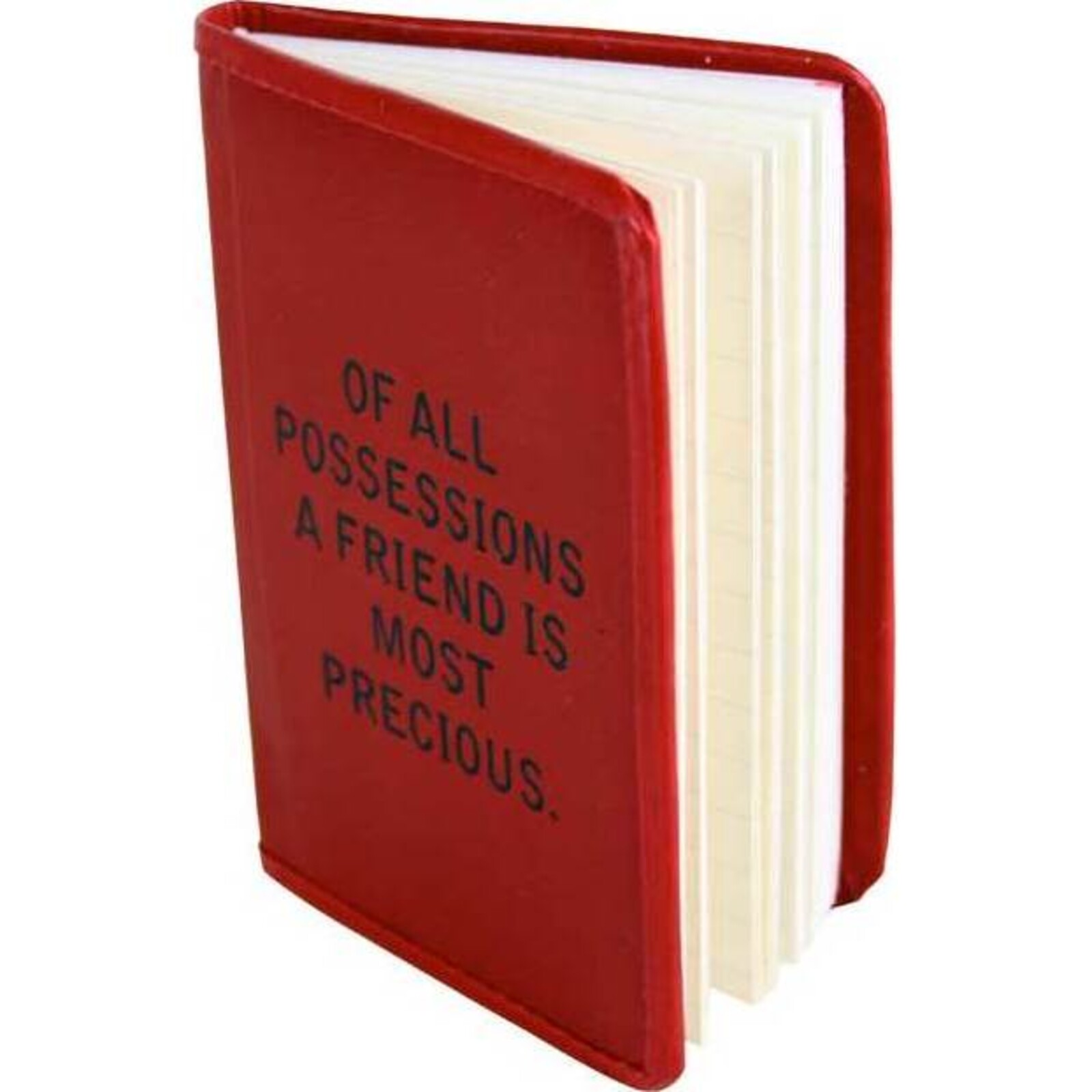 Leather Notebook Friend Red