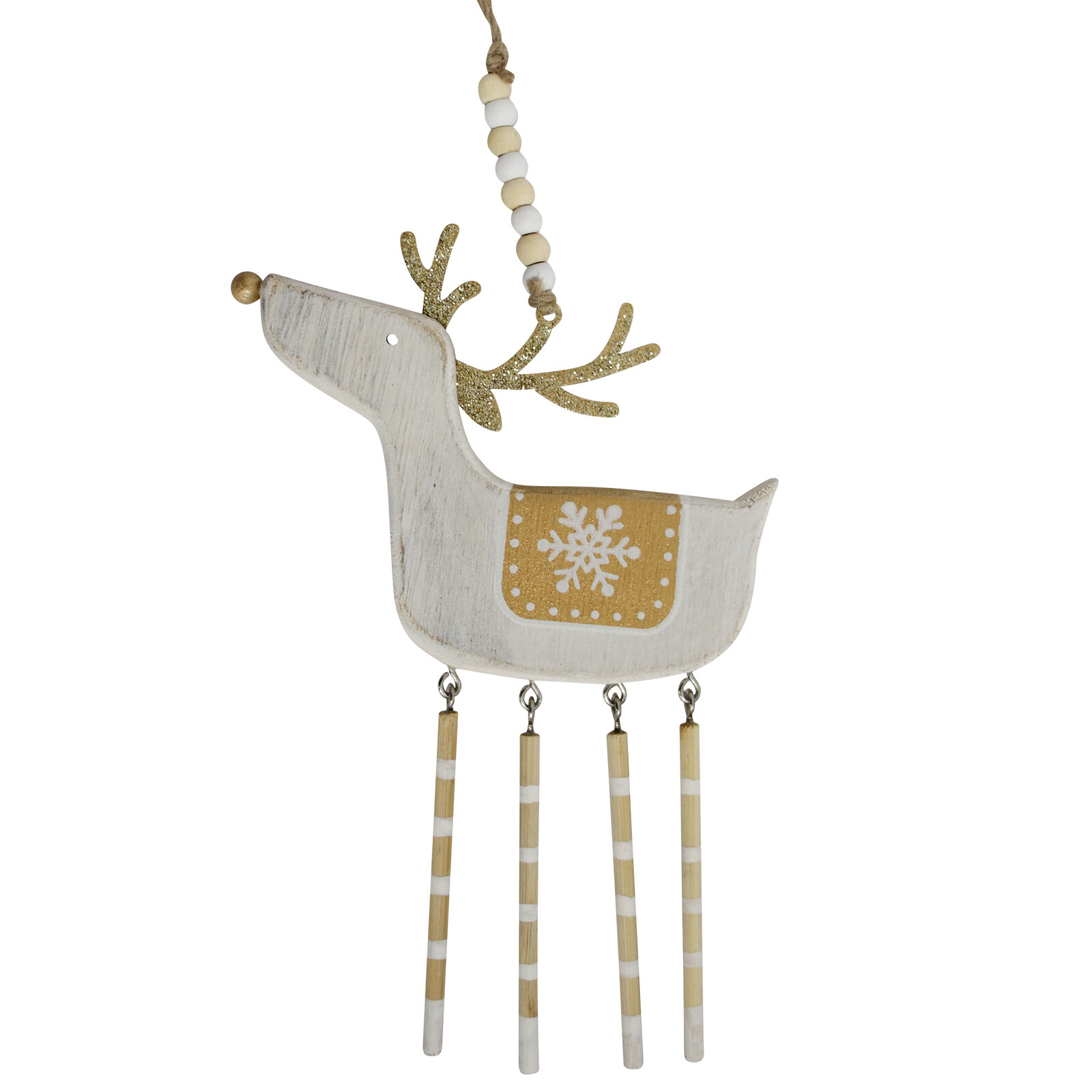 Hang Reindeer Stripe Legs White