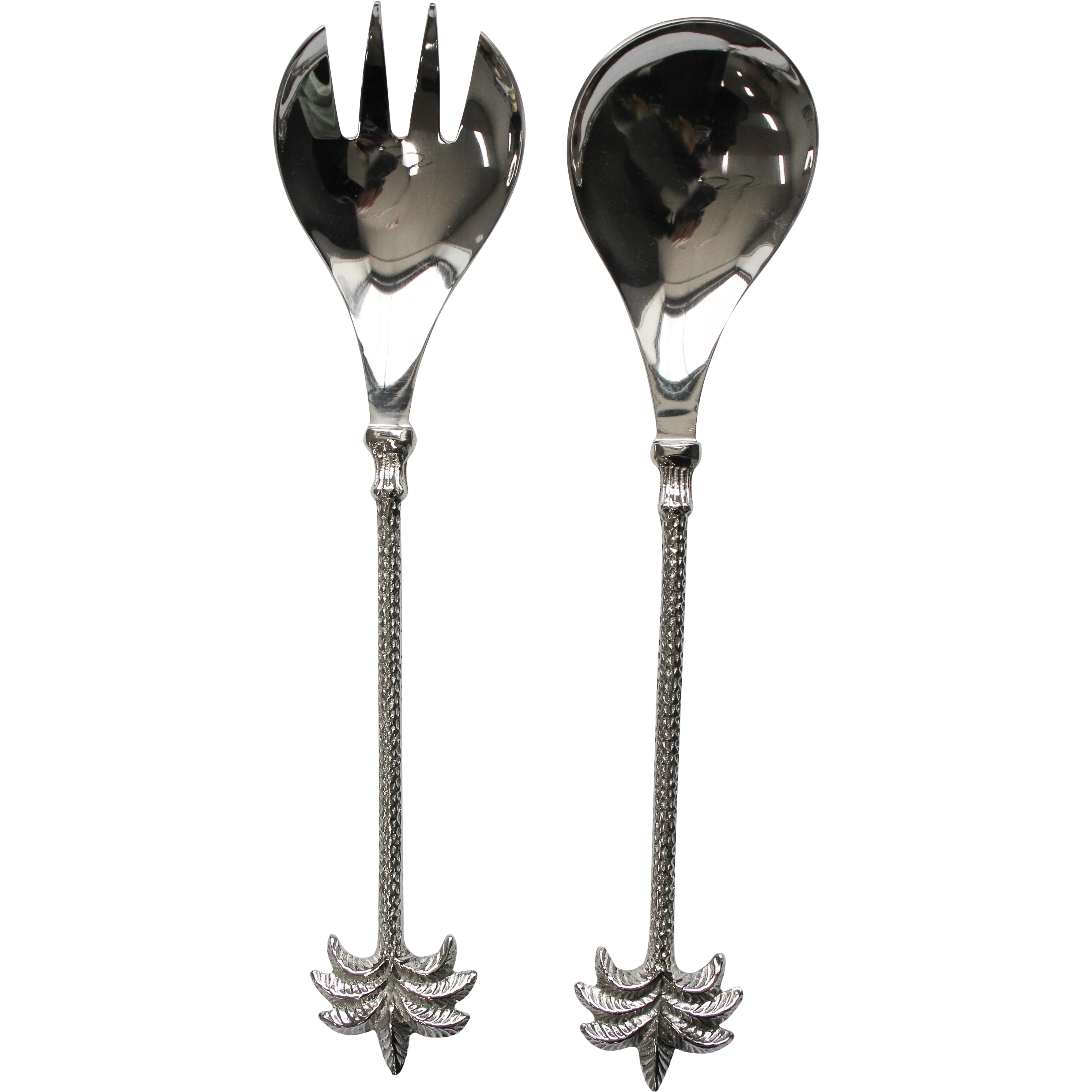 Palm Salad Server S/2 Silver