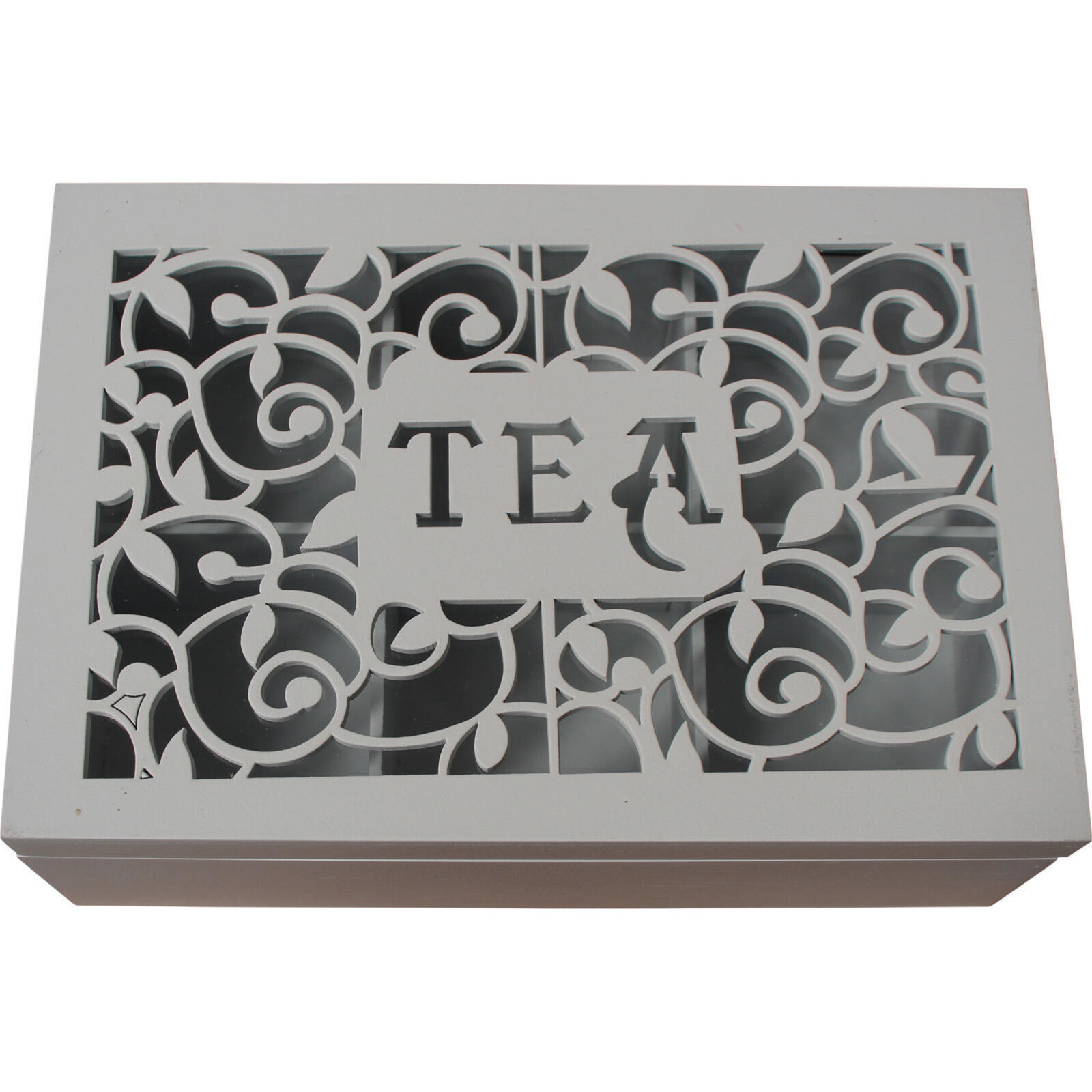 Box Tea Ornate White
