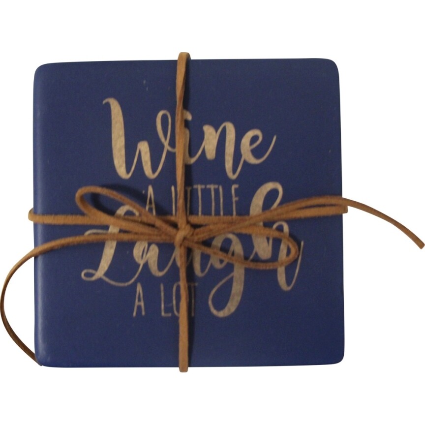 Coasters Wine Navy