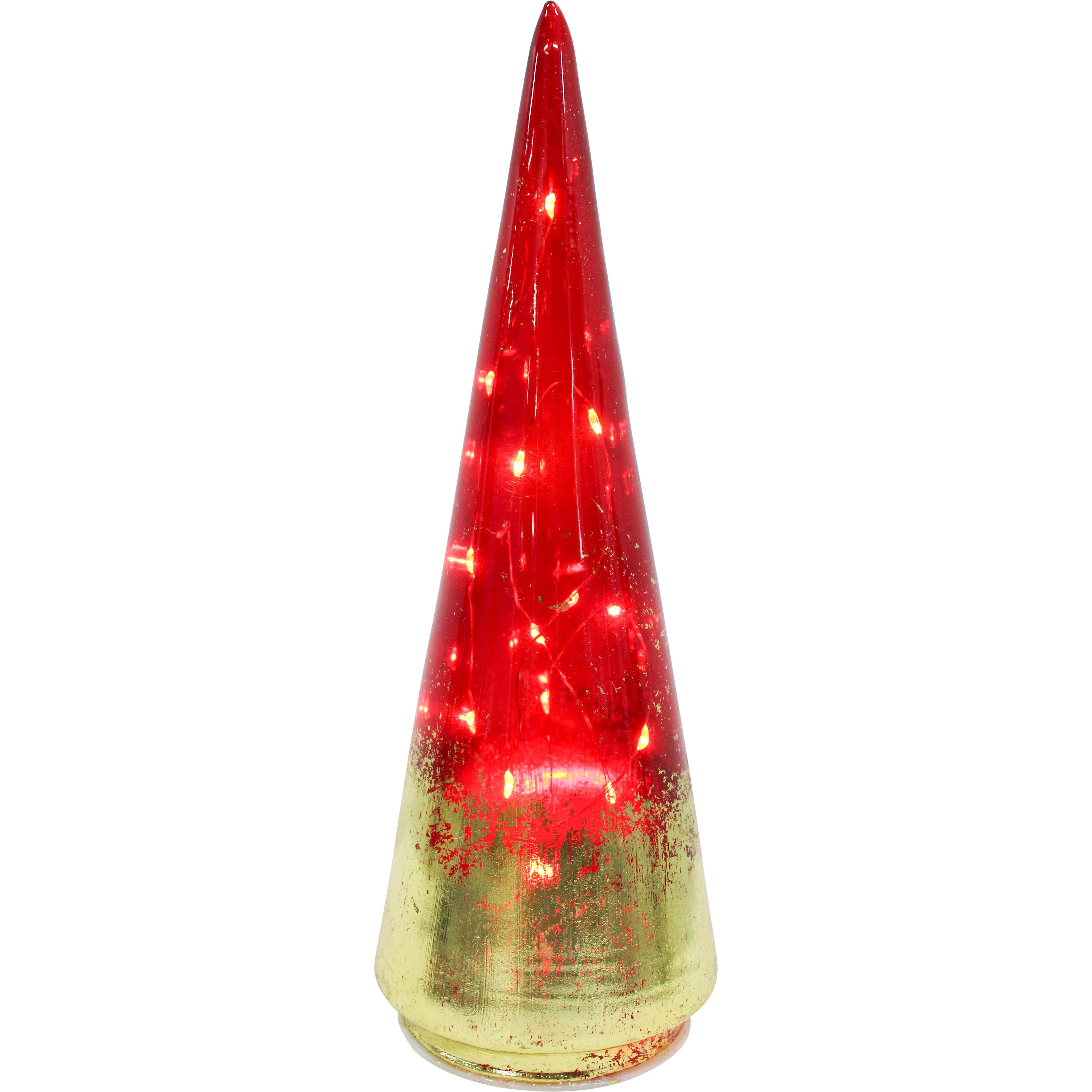 LED Glass Tree Lrg Ruby