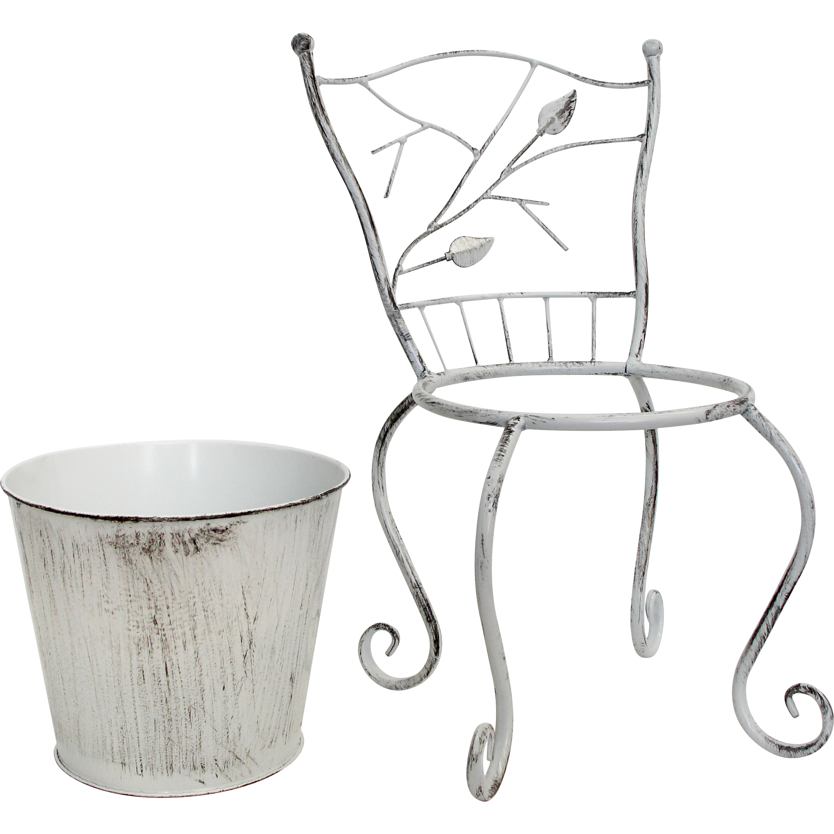 Planter Chair Sml Rustic White