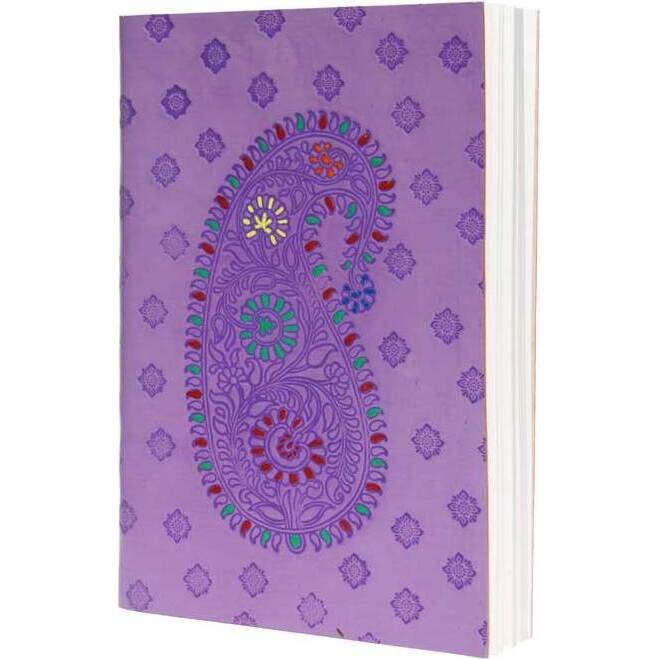 Leather Notebook - One Paisley Purple