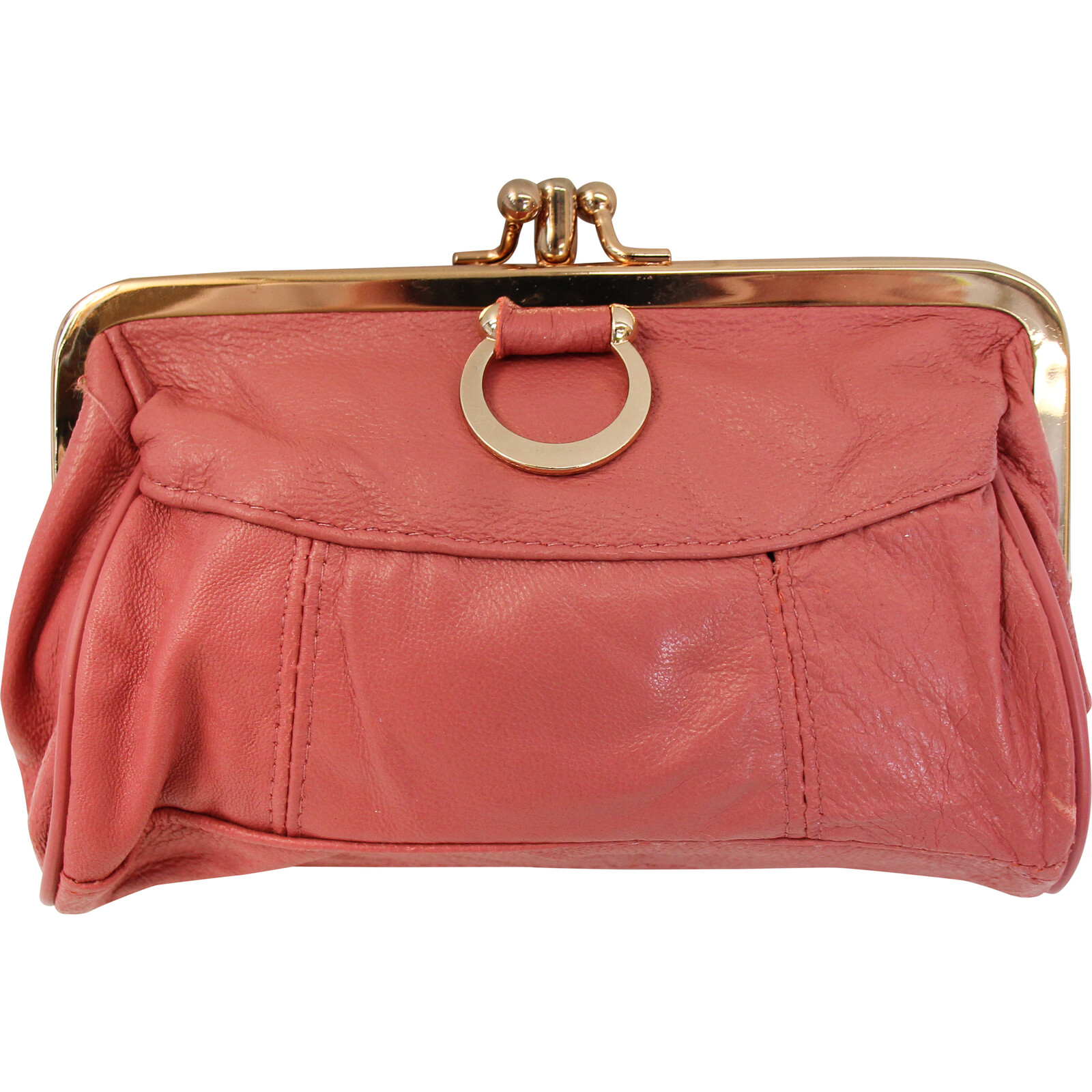 Leather Purse Coral