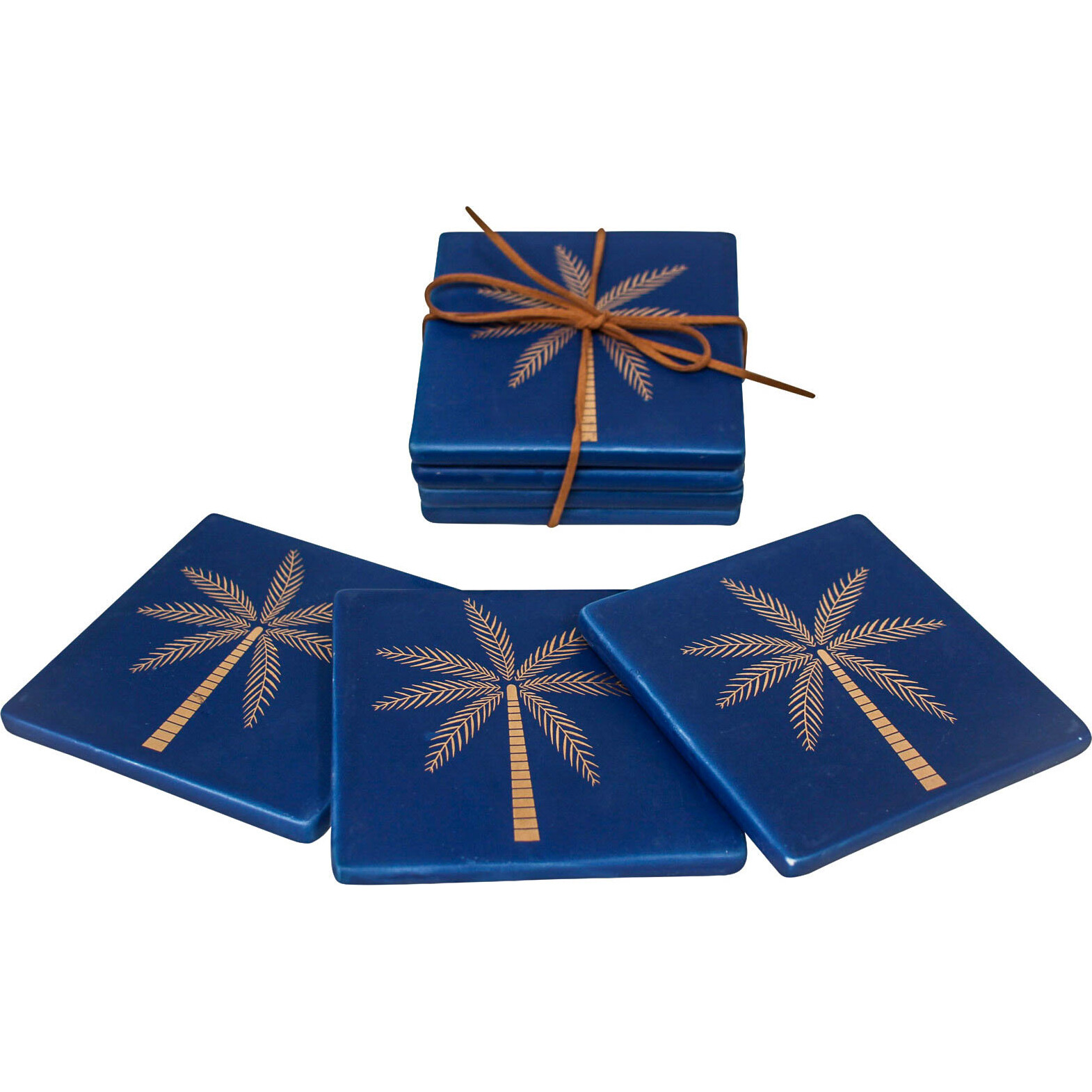 Coasters Navy Palm S/4