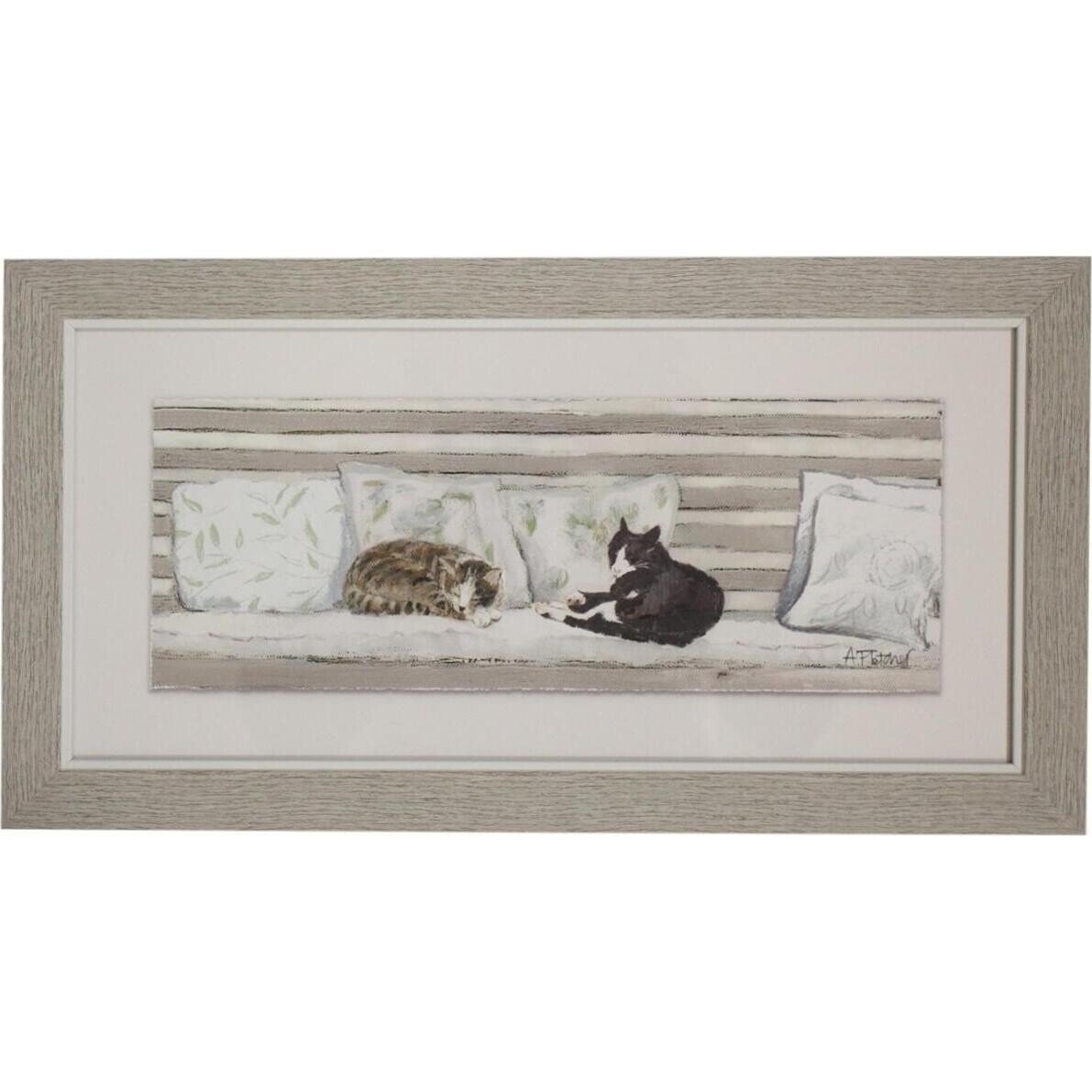 Framed Print 2 Cats Sleeping