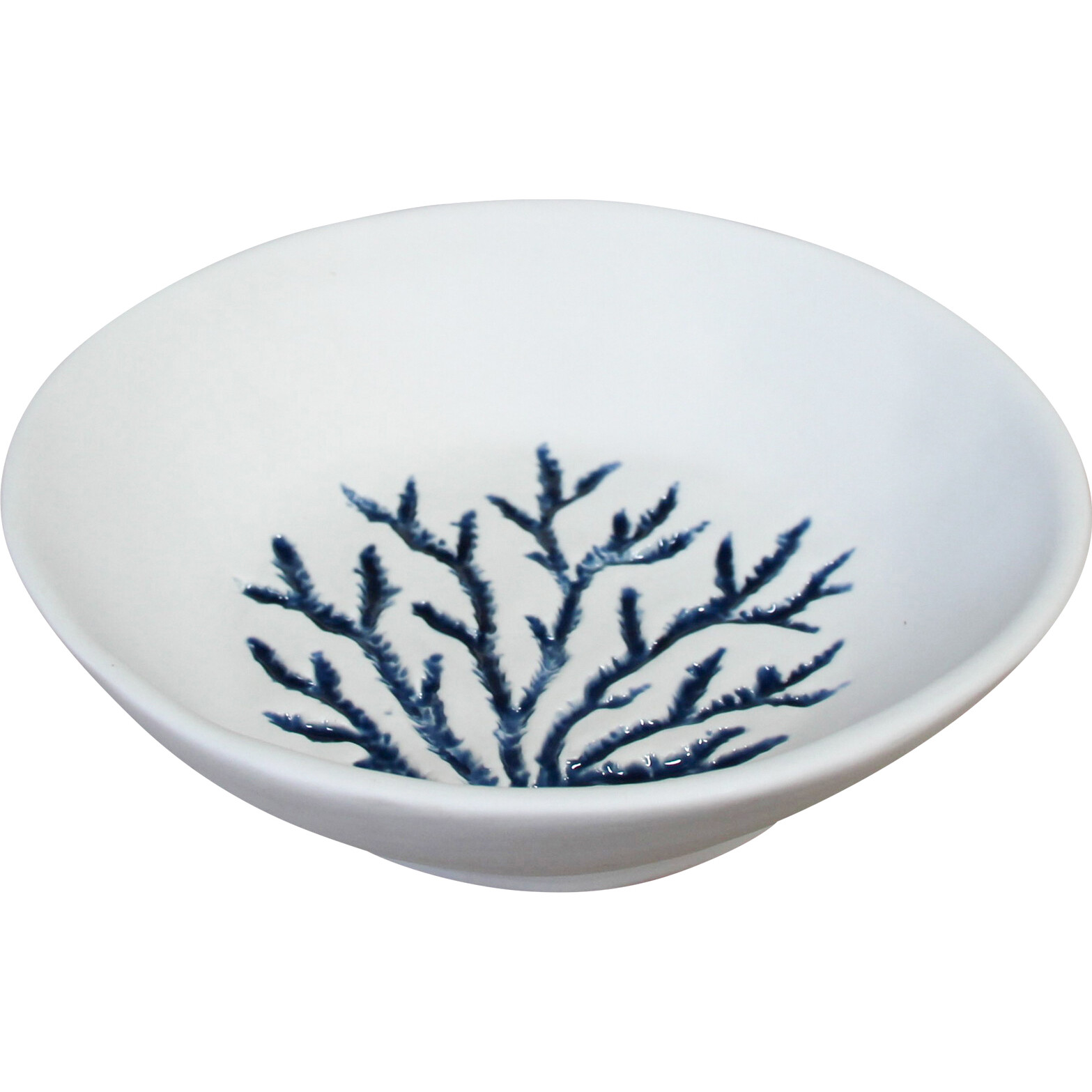 Bowl Lrg Coral Branching Blue