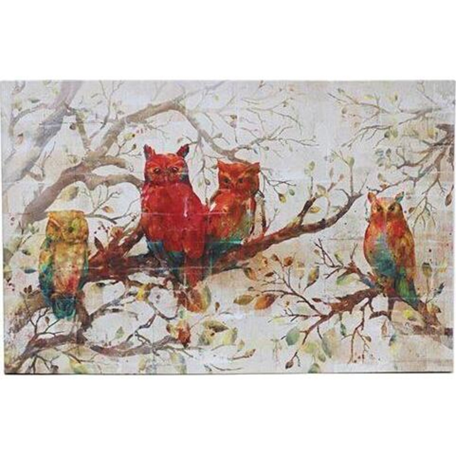 Canvas Print Owl Branches
