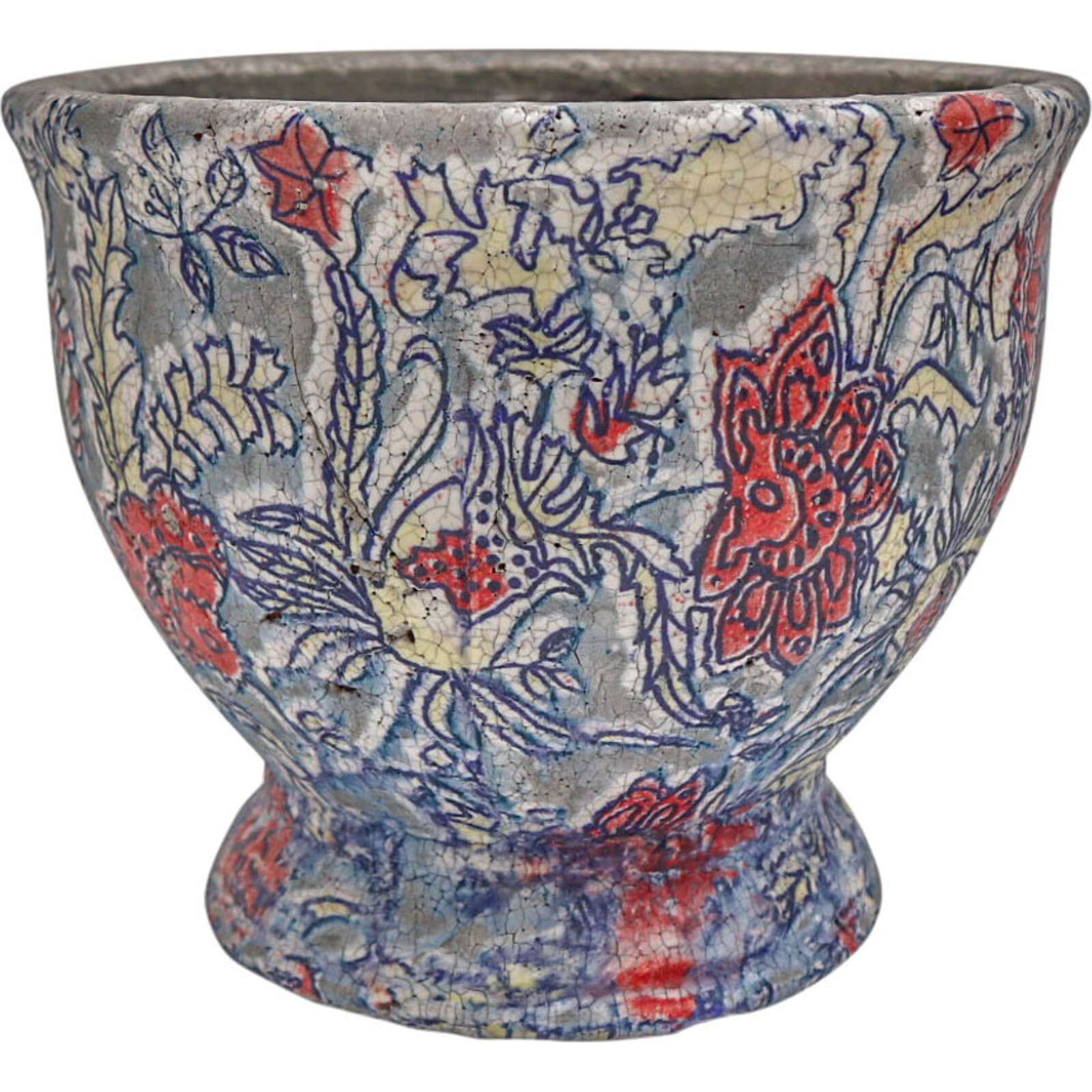 Pot Urn Sml Floral Textured