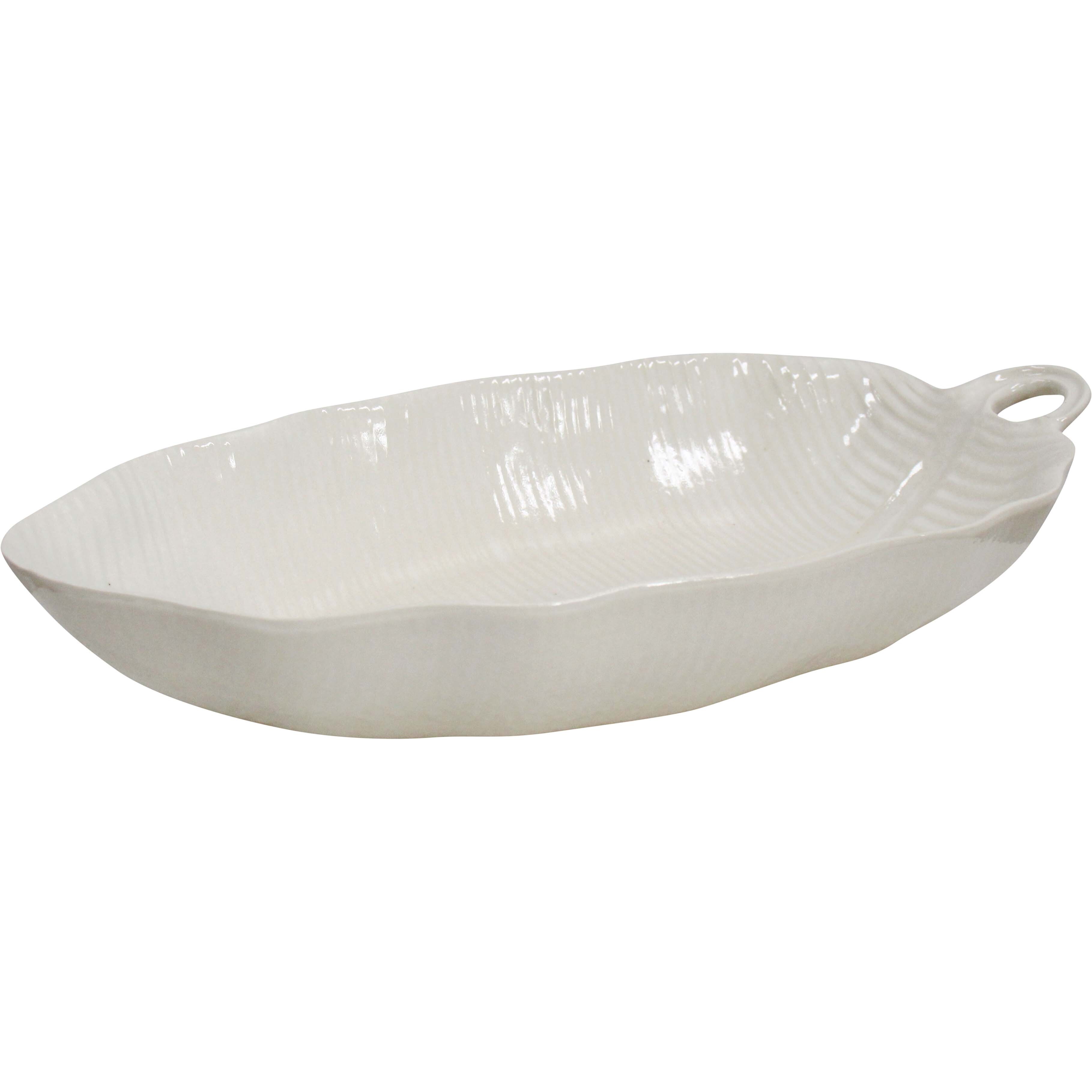 Banana Leaf Bowl Rustic Ivory