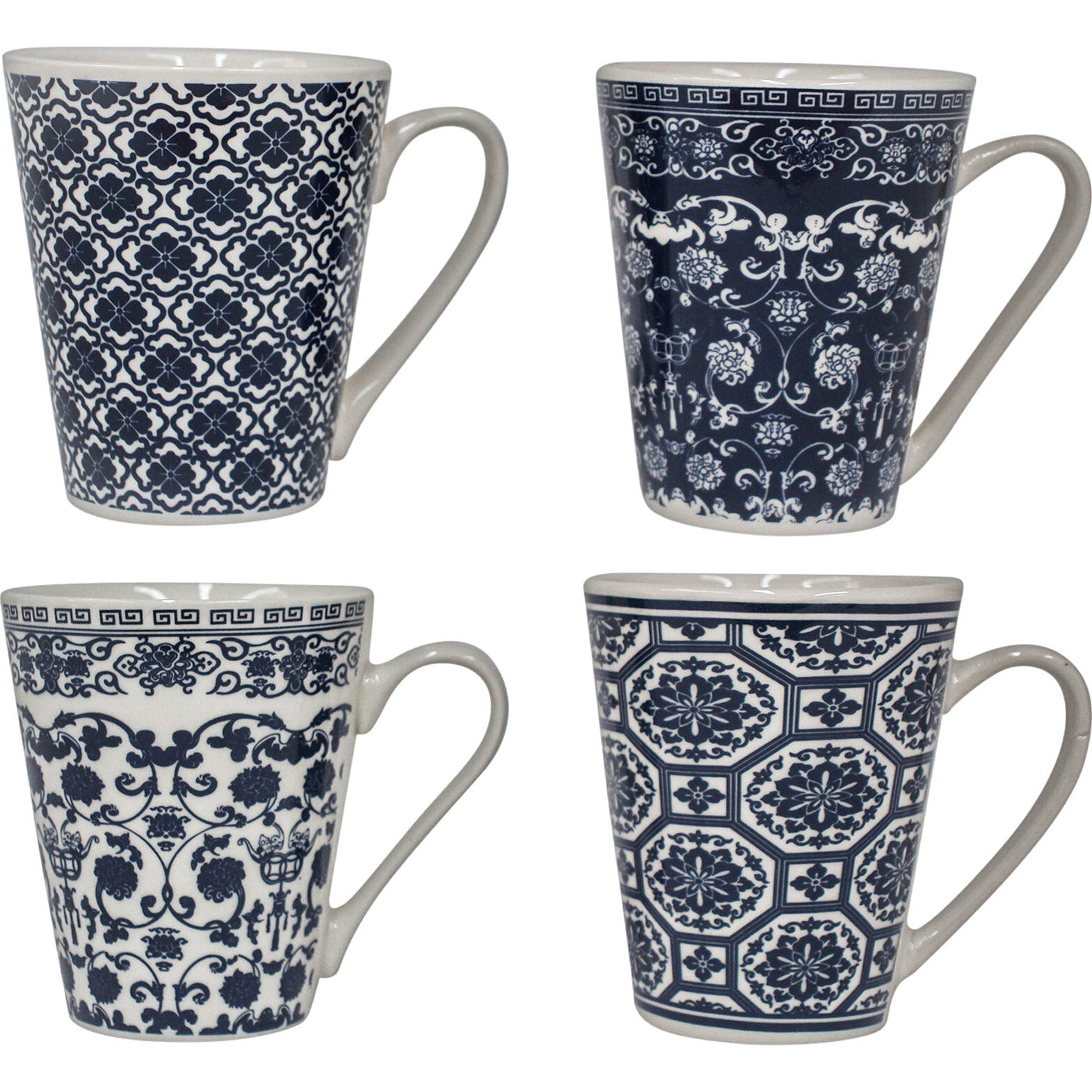 Mugs Ornate Navy Asstd