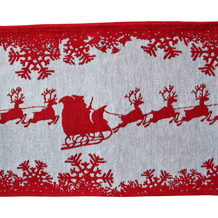 Table Runner Santa Sleigh