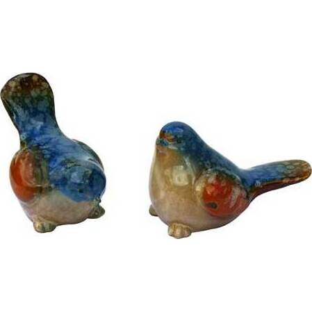 Ceramic Birds- Blue Back Set 2