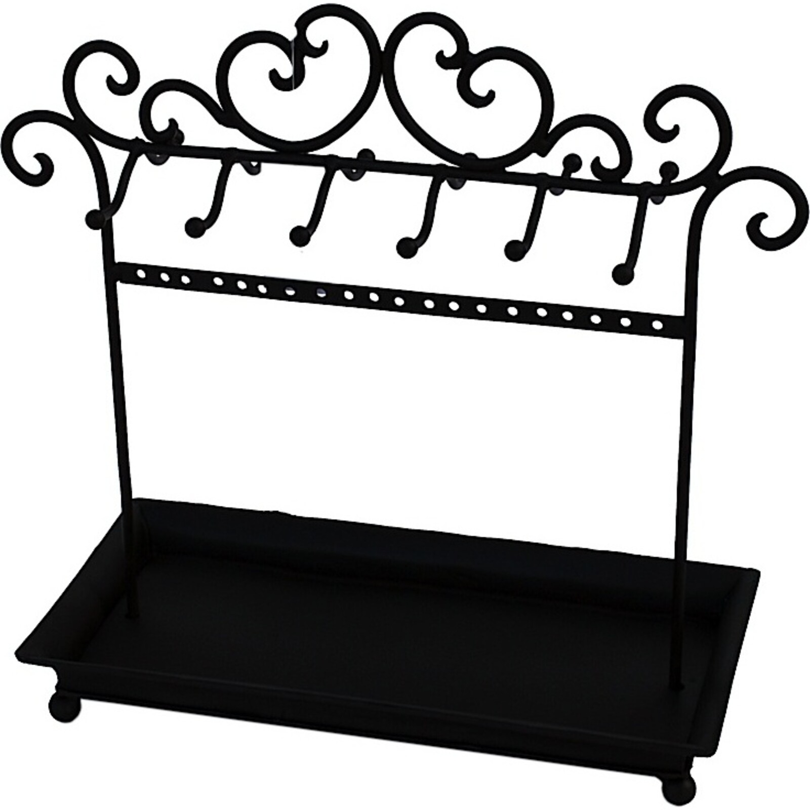 Jewellery Holder - Curl with Tray - Dark