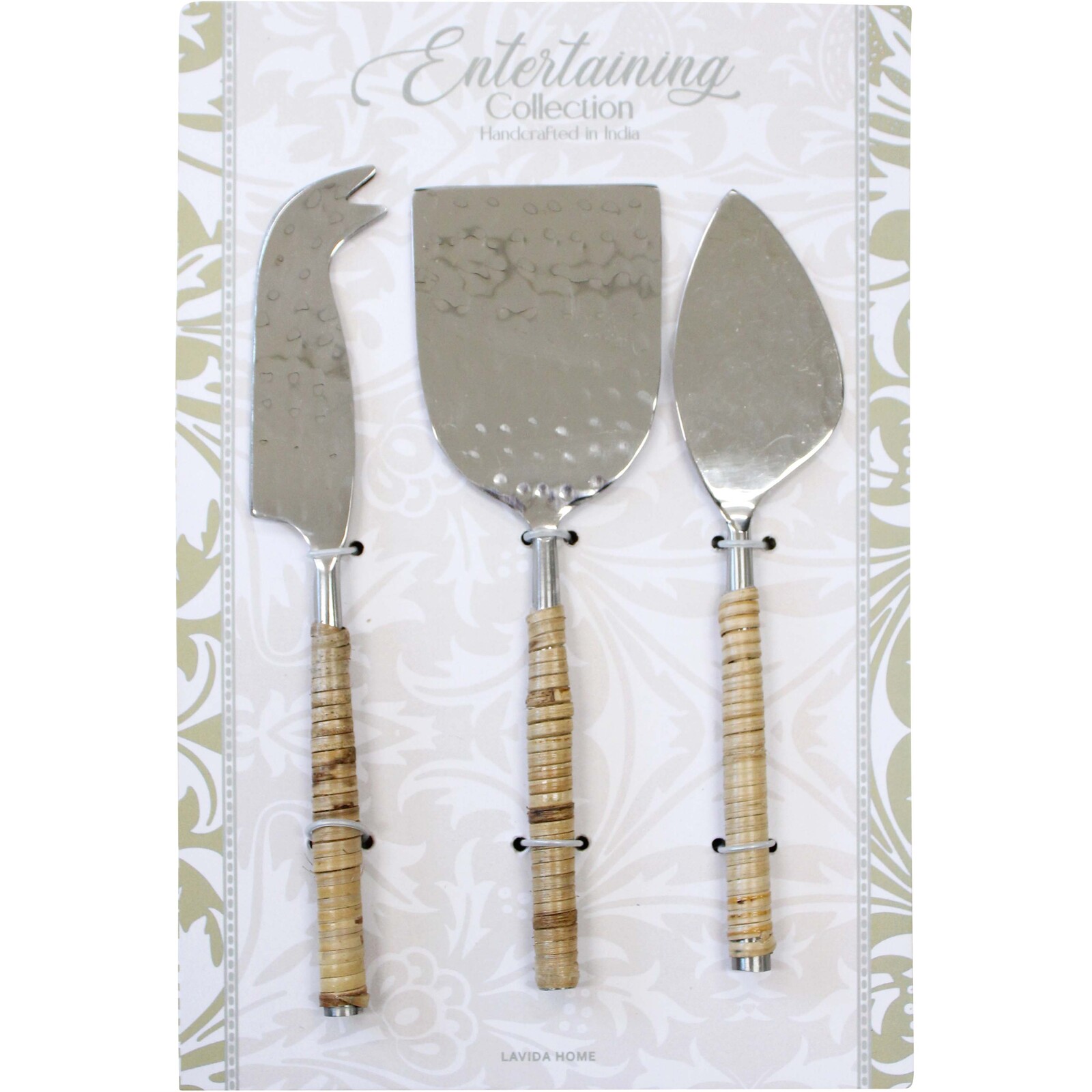 Cheese Knife Mix Rattan Handle