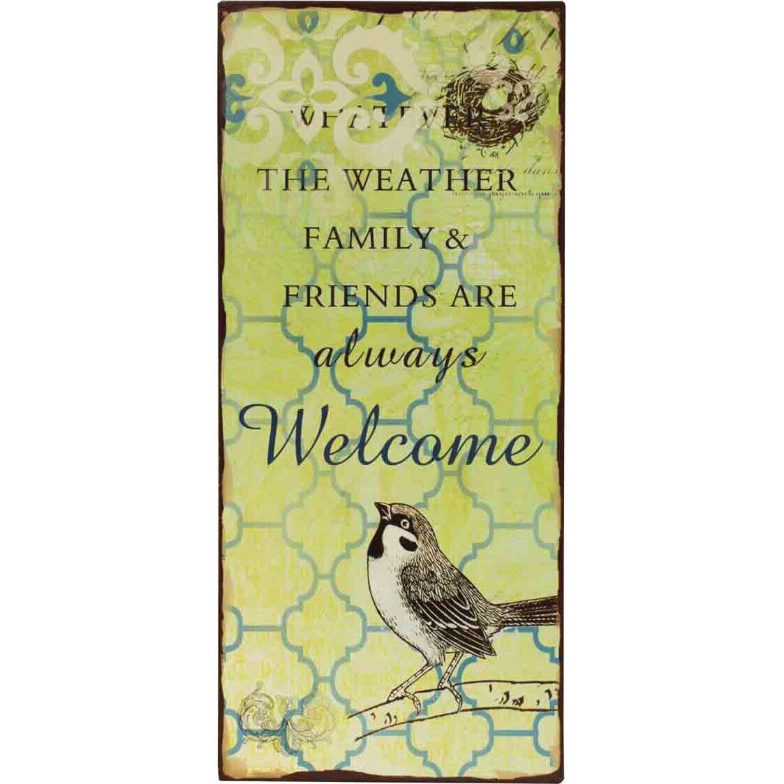 Tin Sign - Welcome Bird