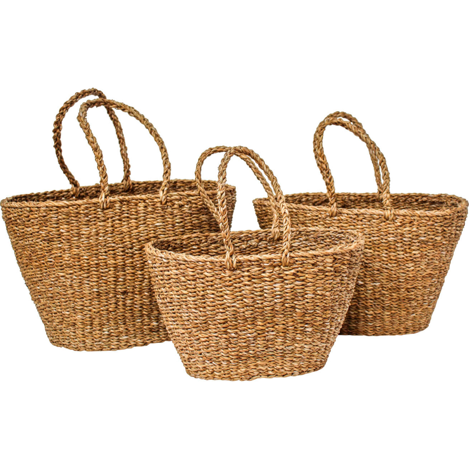 Seagrass Basket Shopper S/3