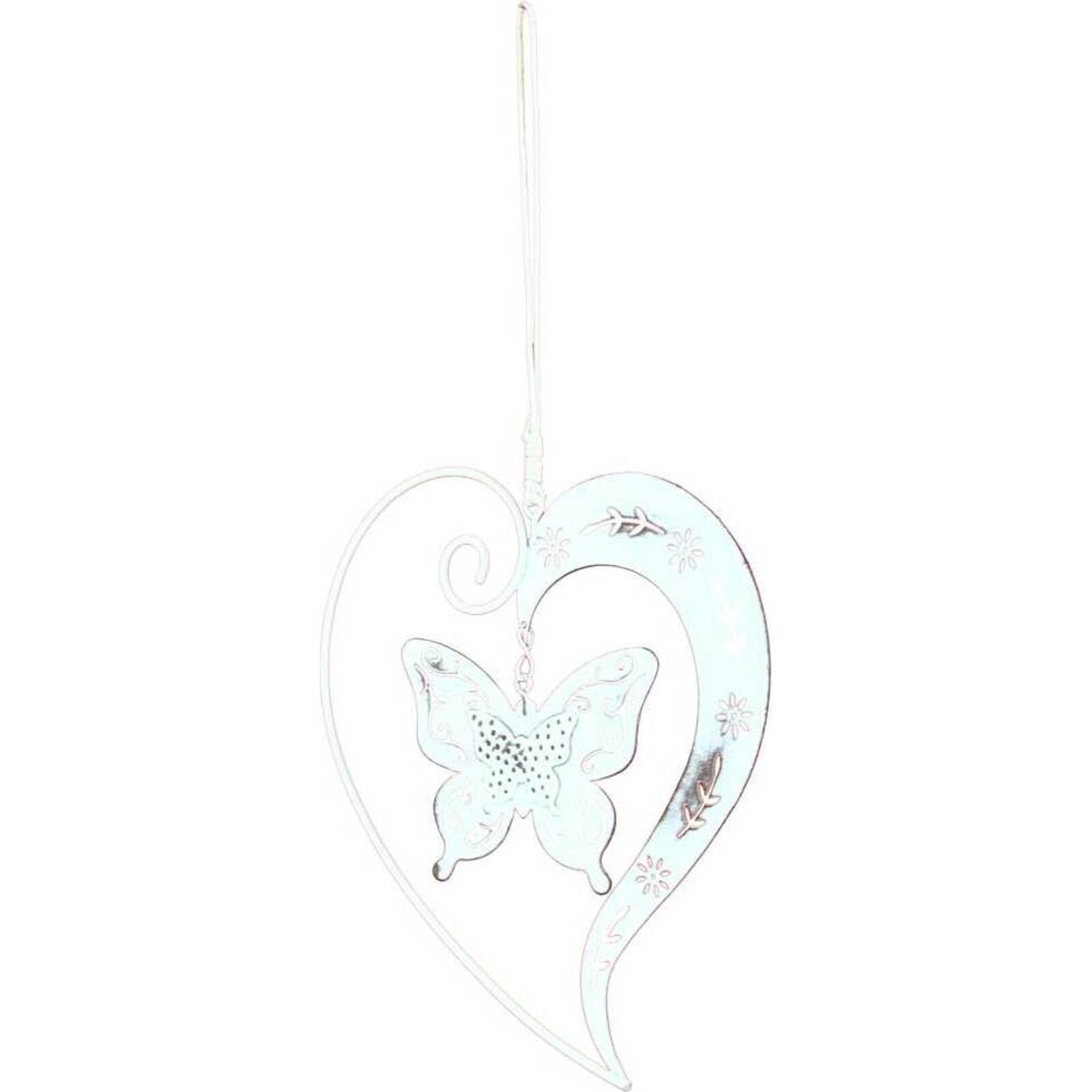 Hanging Swirl Heart Butterfly