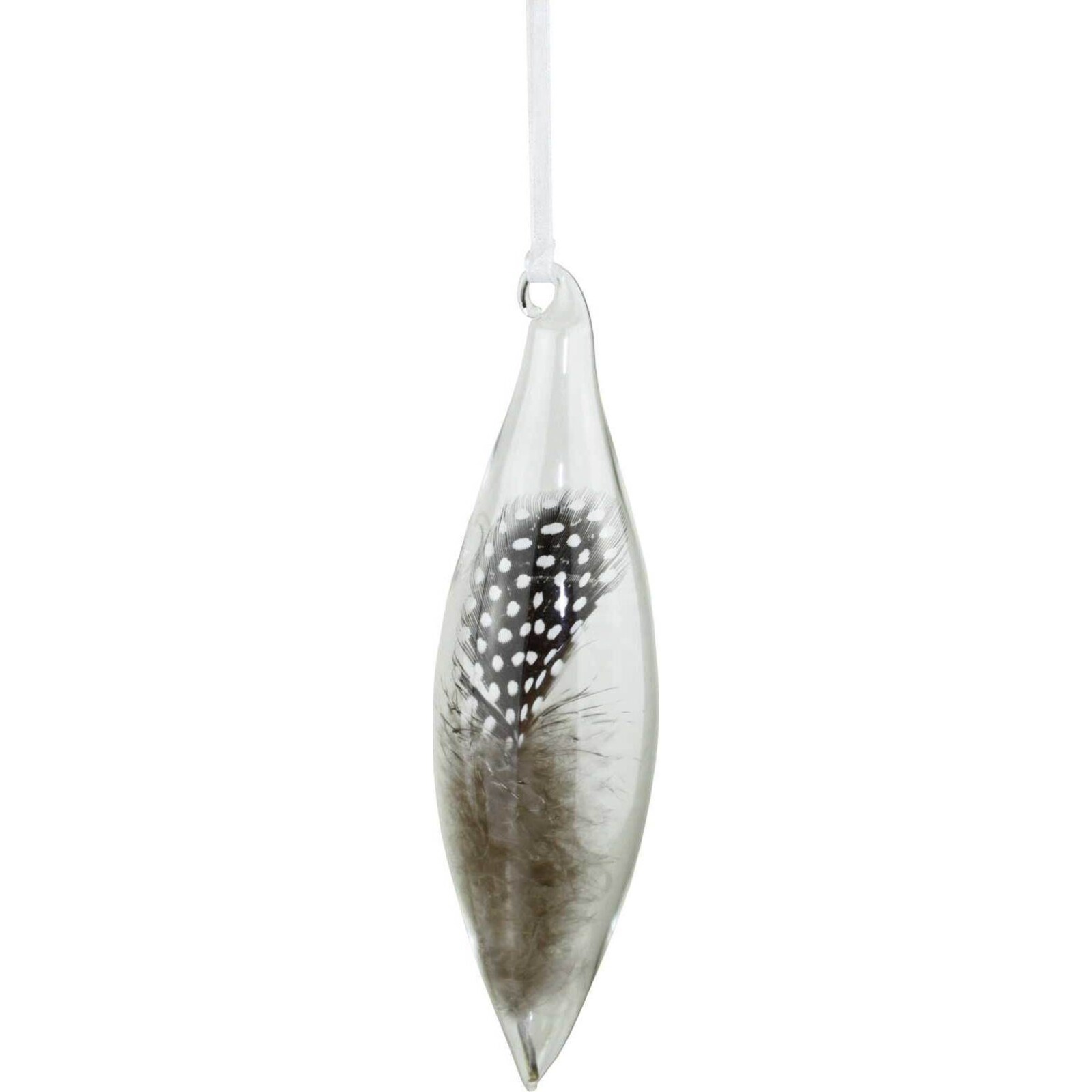 Decorative Glass Hanging Drop Speckle Feather