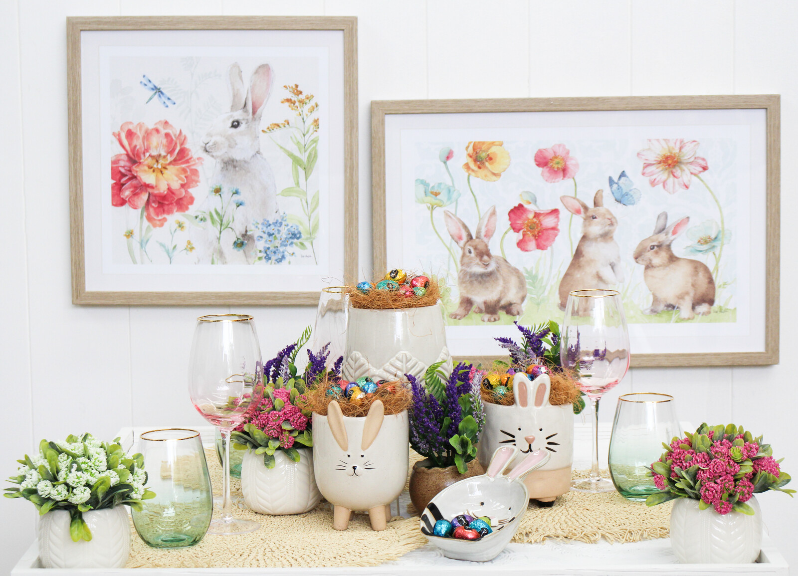 Framed Print Spring Bunnies