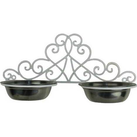 Dog Bowls White Swirl