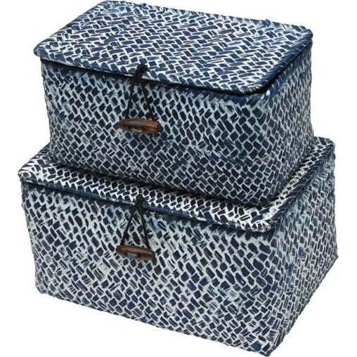 Woven Box Small Bluewash S/2