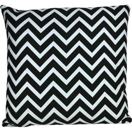 Cushion Charcoal Chevron