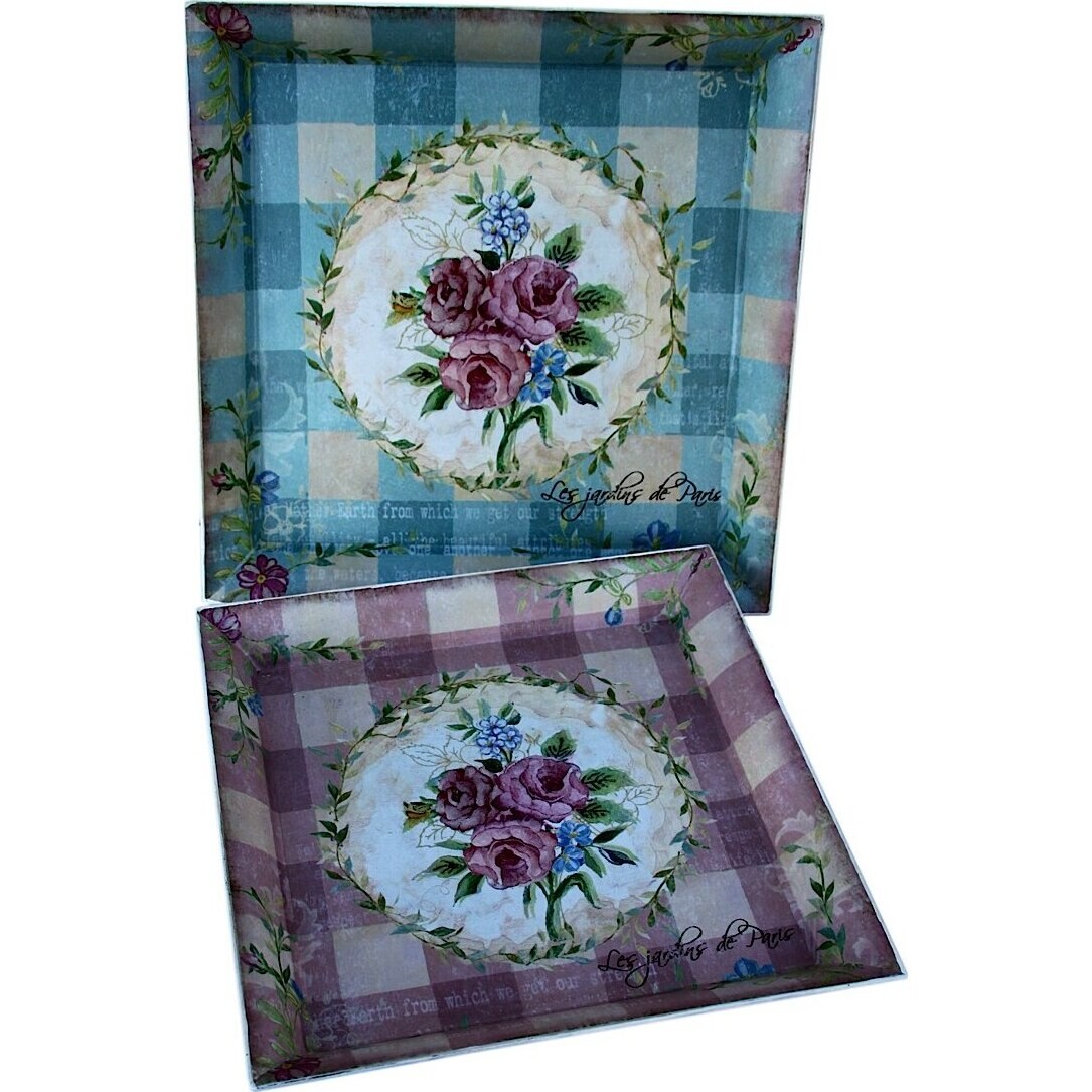 Trays - Picnic Roses - set 2