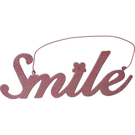 Tin Hanging Word - Smile