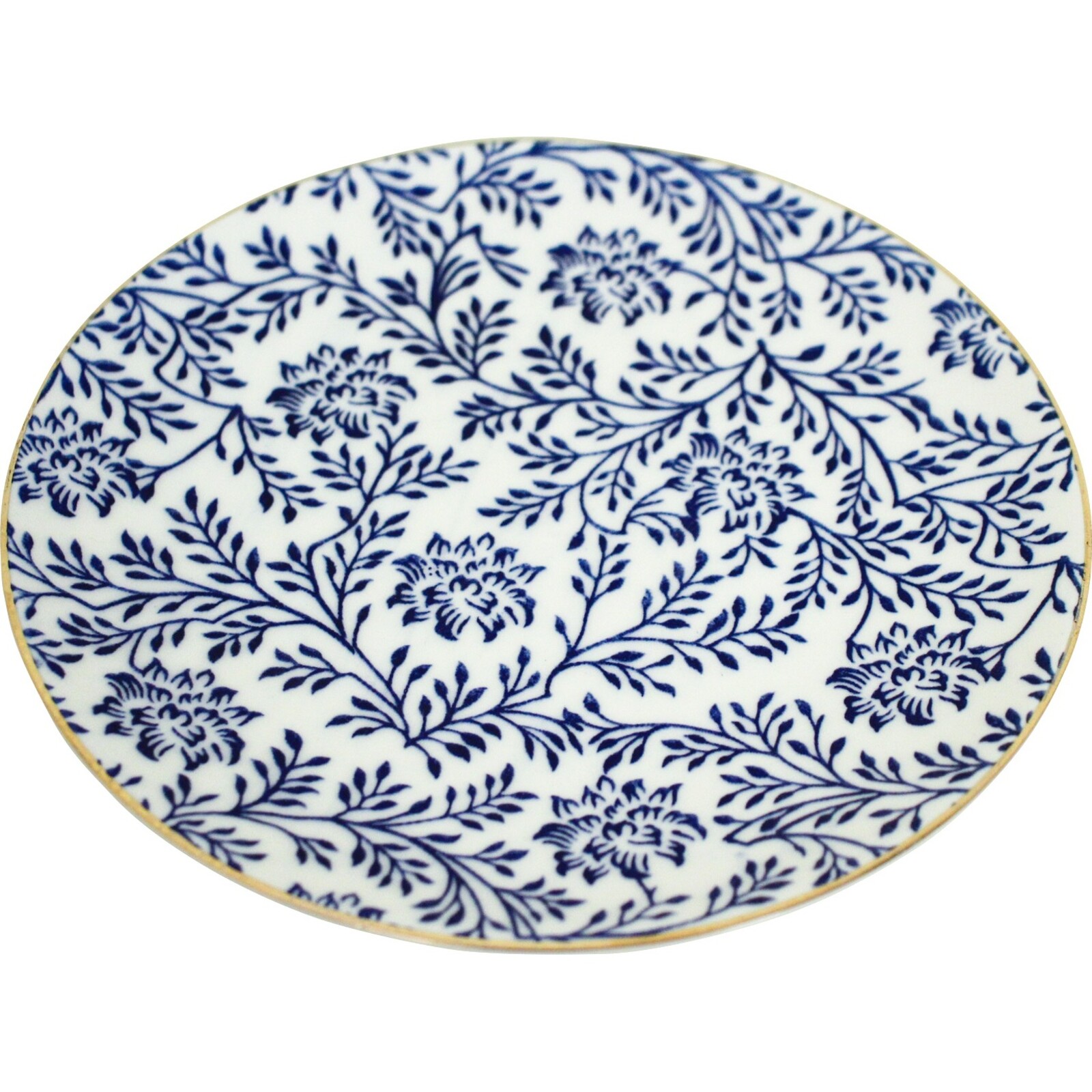 Plate Small Blue Fern