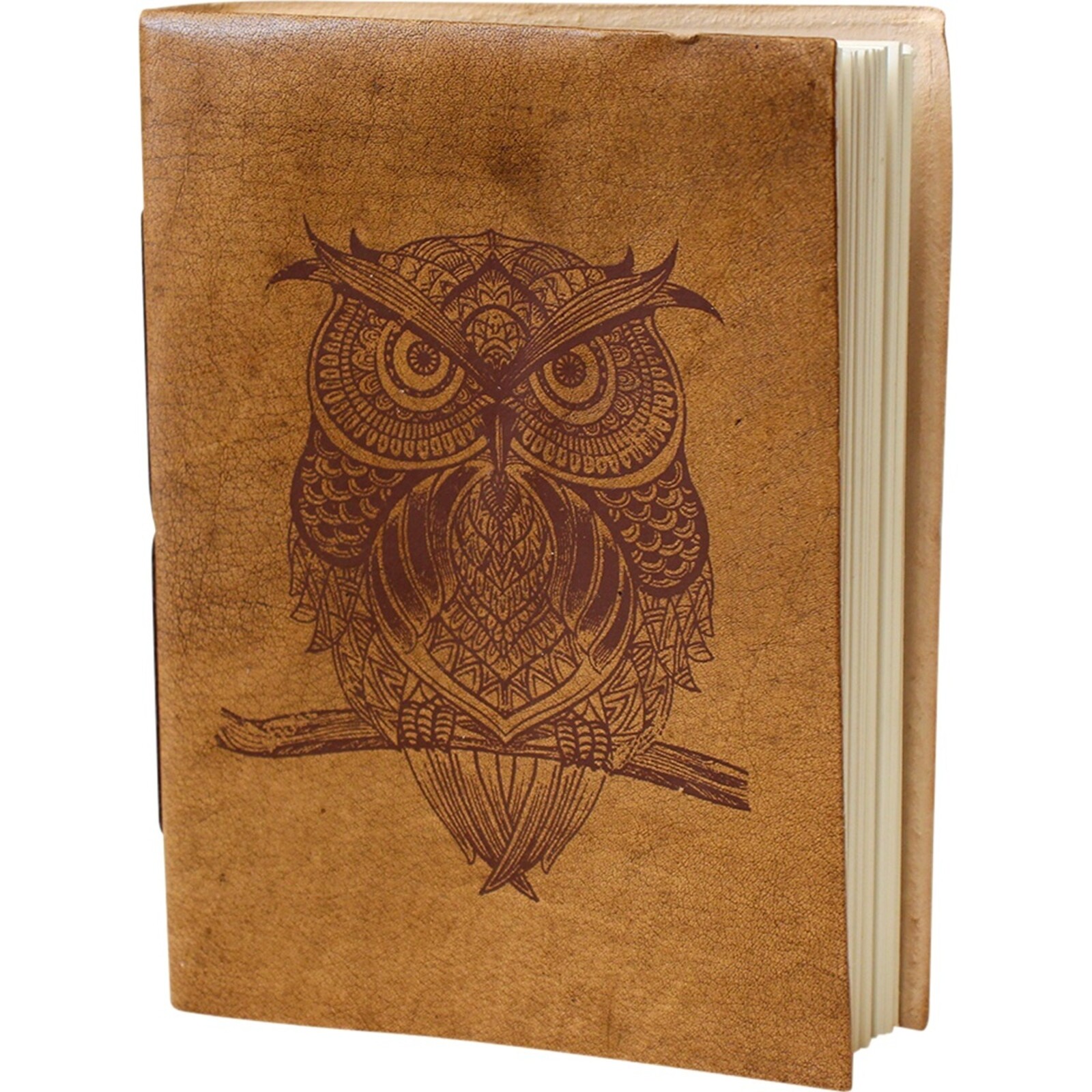 Leather Notebook Owl